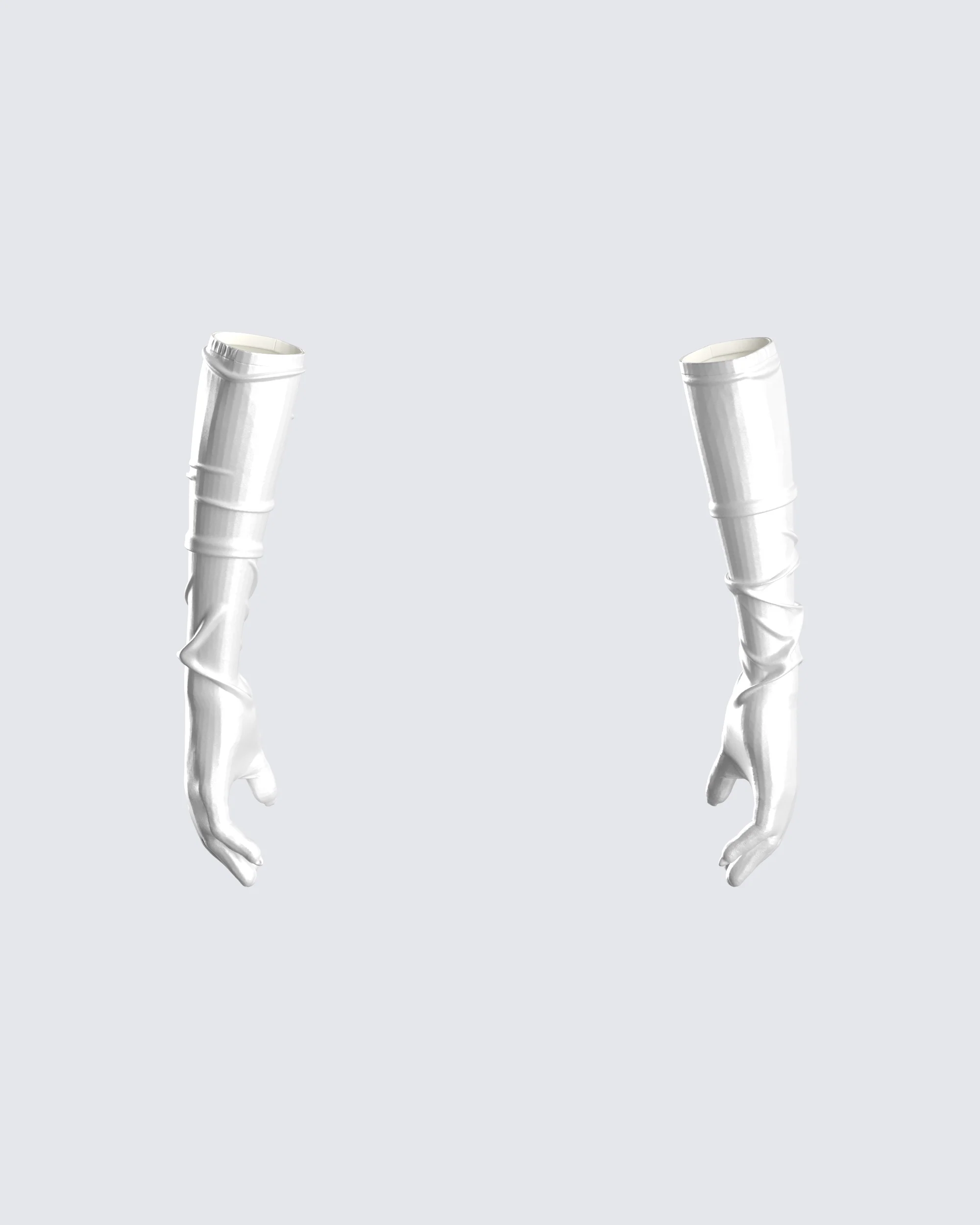 Connie White Satin Gloves - Image 3