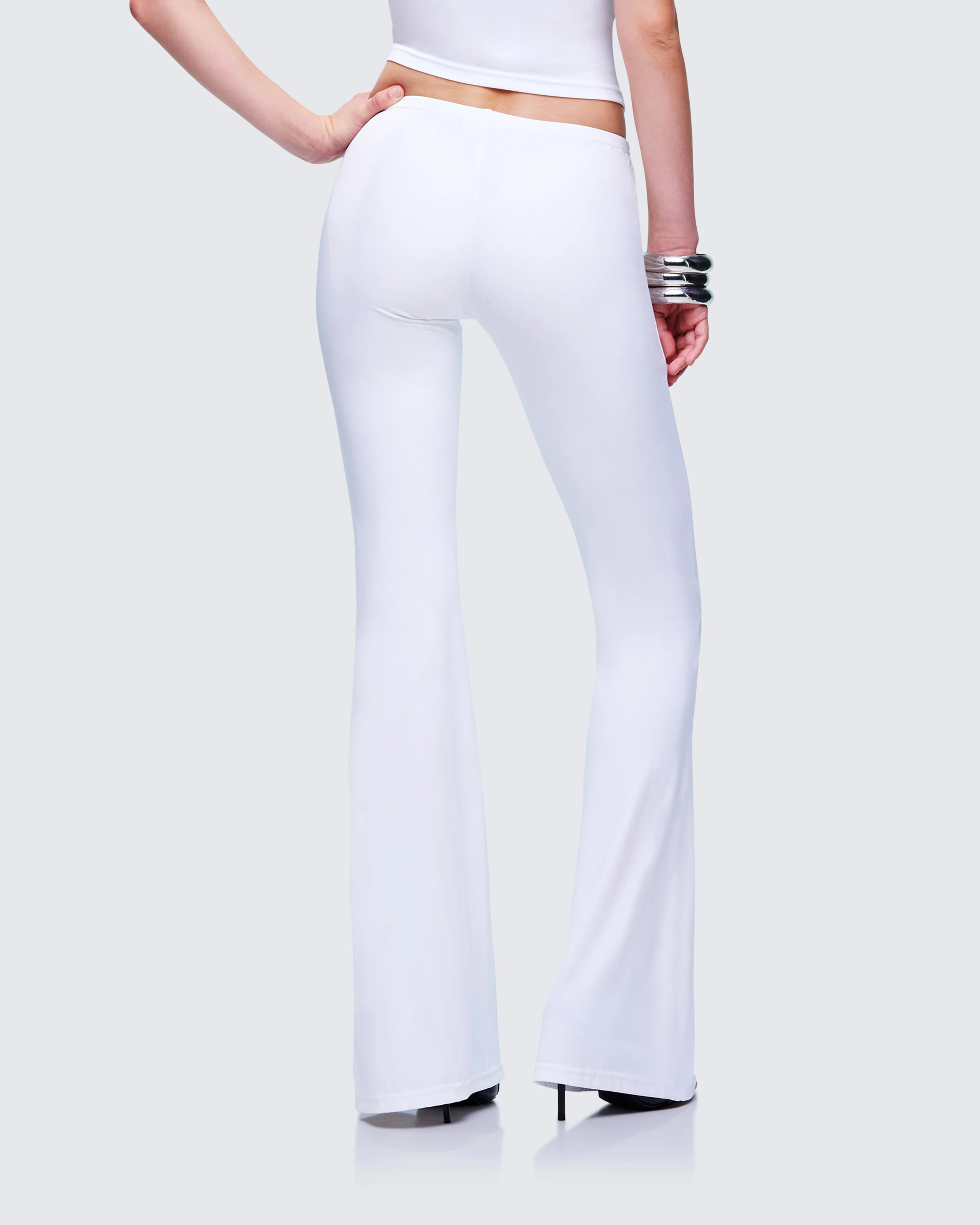 Cora White Jersey Heart Detail Pant - Image 4