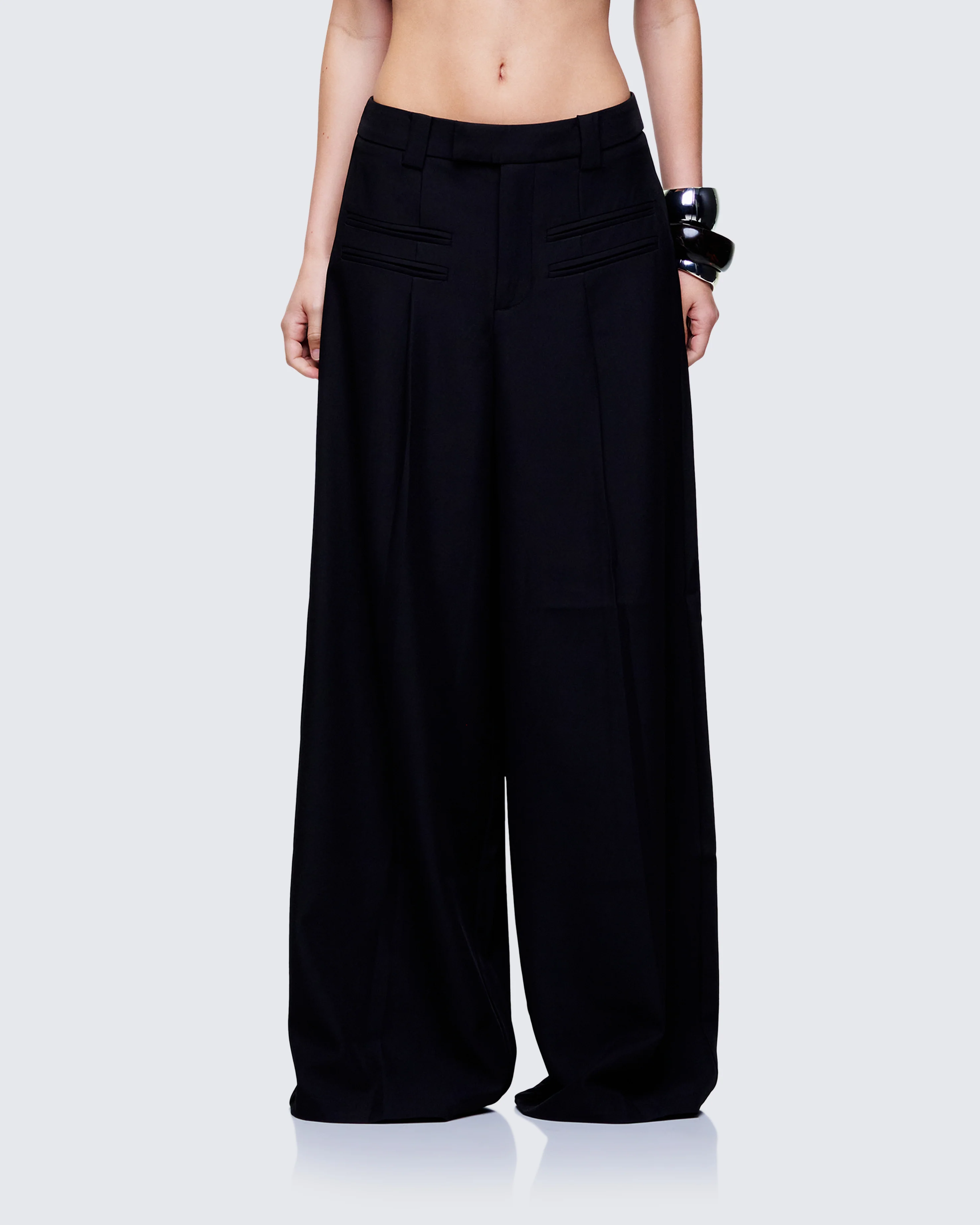 Cozbi Black Pressed Front Trouser - Image 2