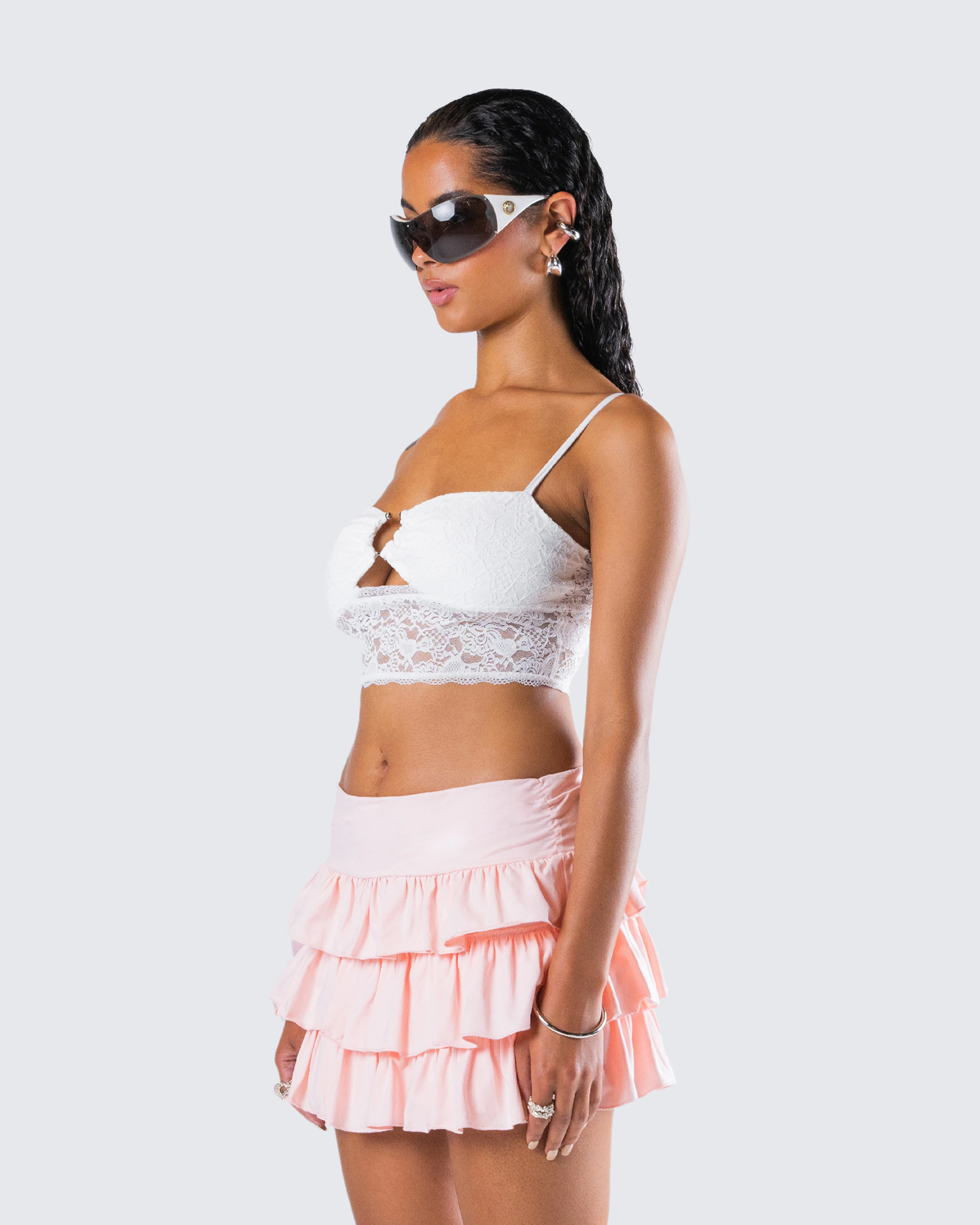 Dakoa White Lace Cami Top - Image 5