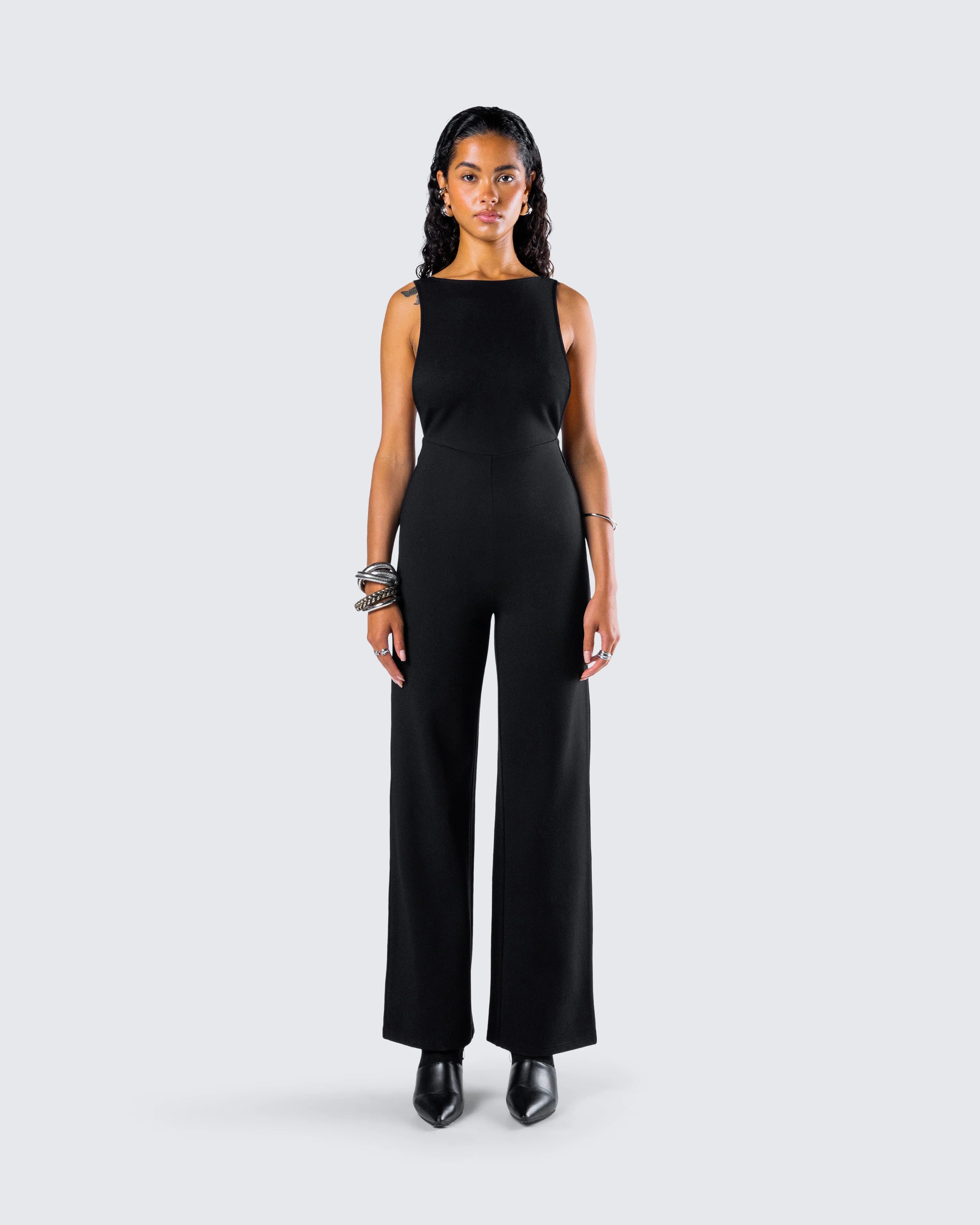 Damira Black Maxi Jumpsuit - Image 3