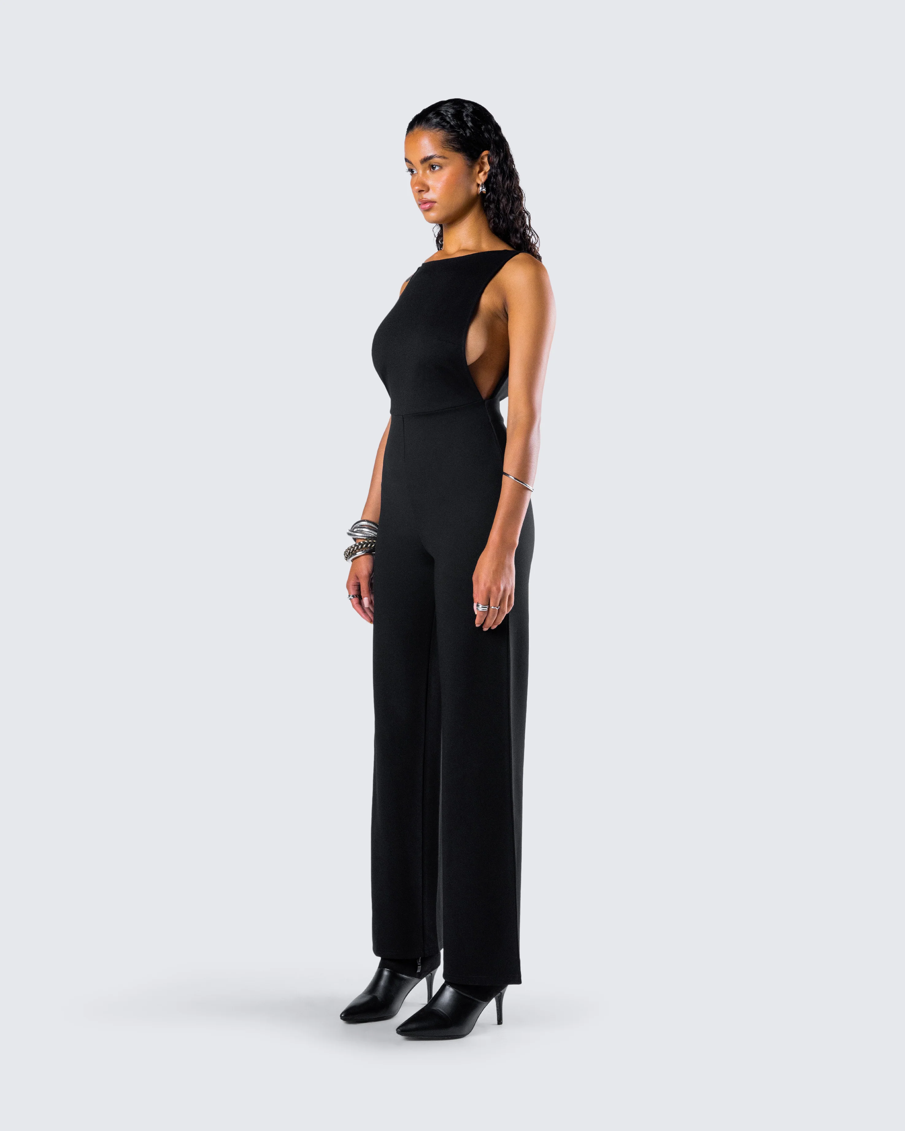 Damira Black Maxi Jumpsuit - Image 4