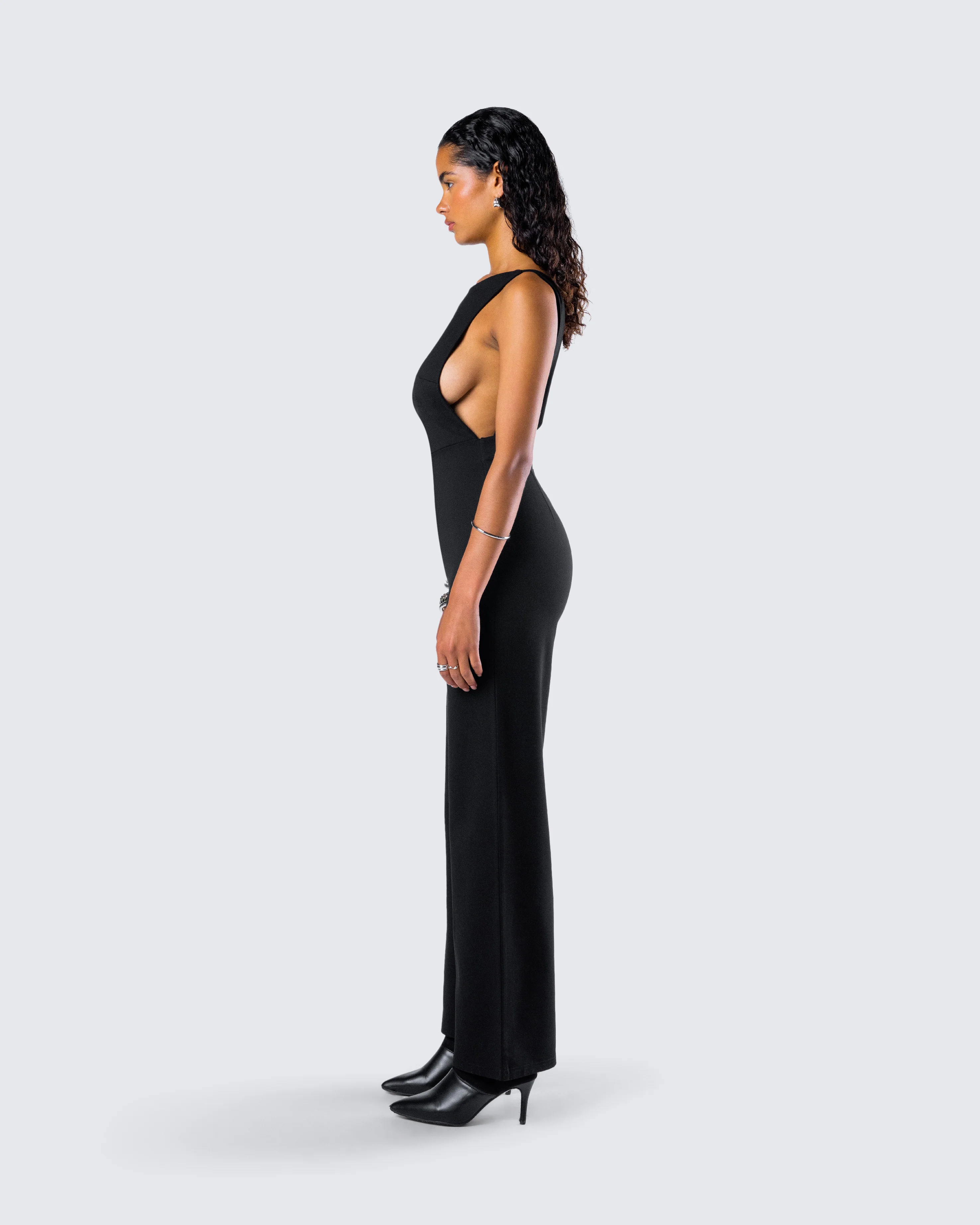 Damira Black Maxi Jumpsuit - Image 5