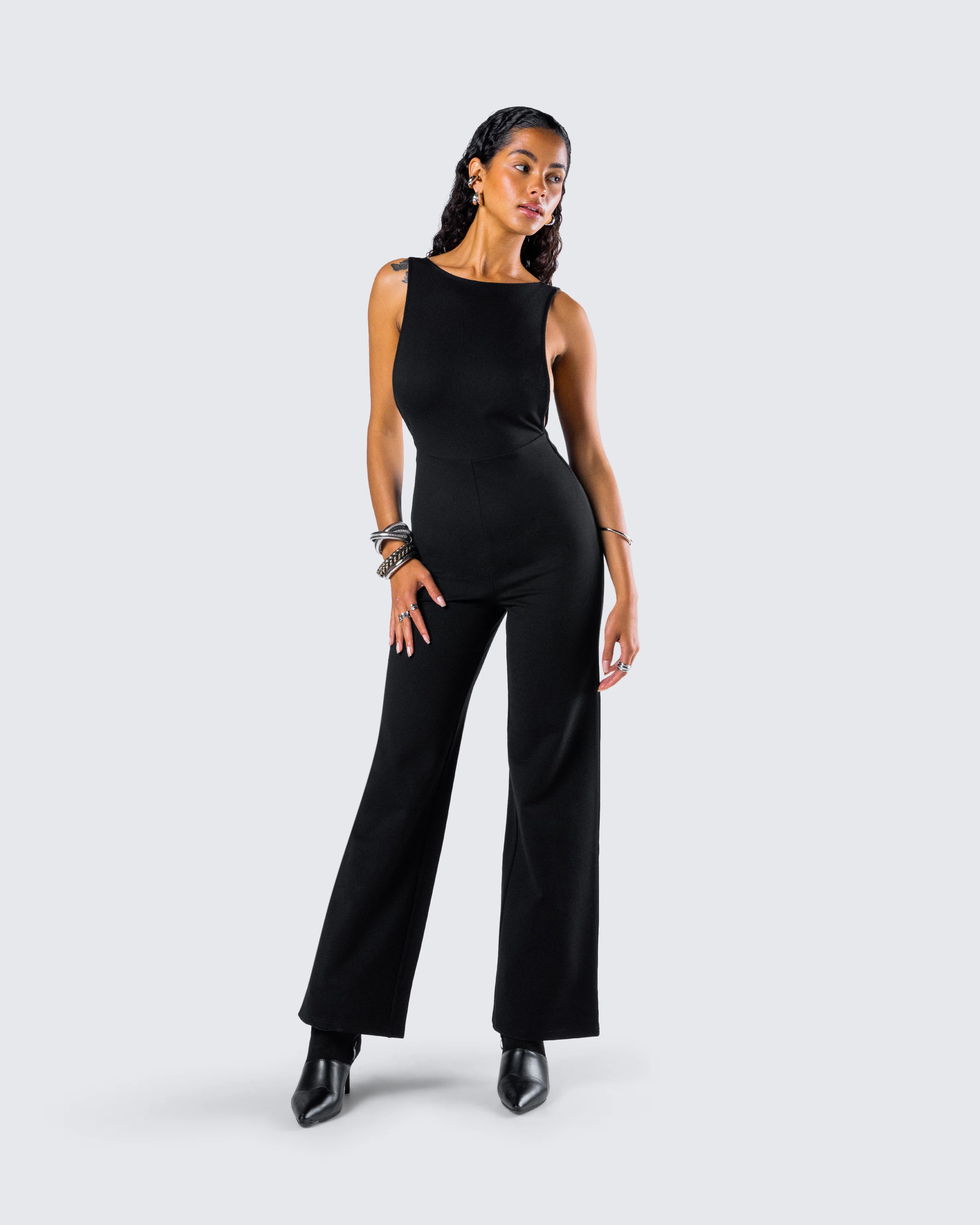 Damira Black Maxi Jumpsuit - Image 7