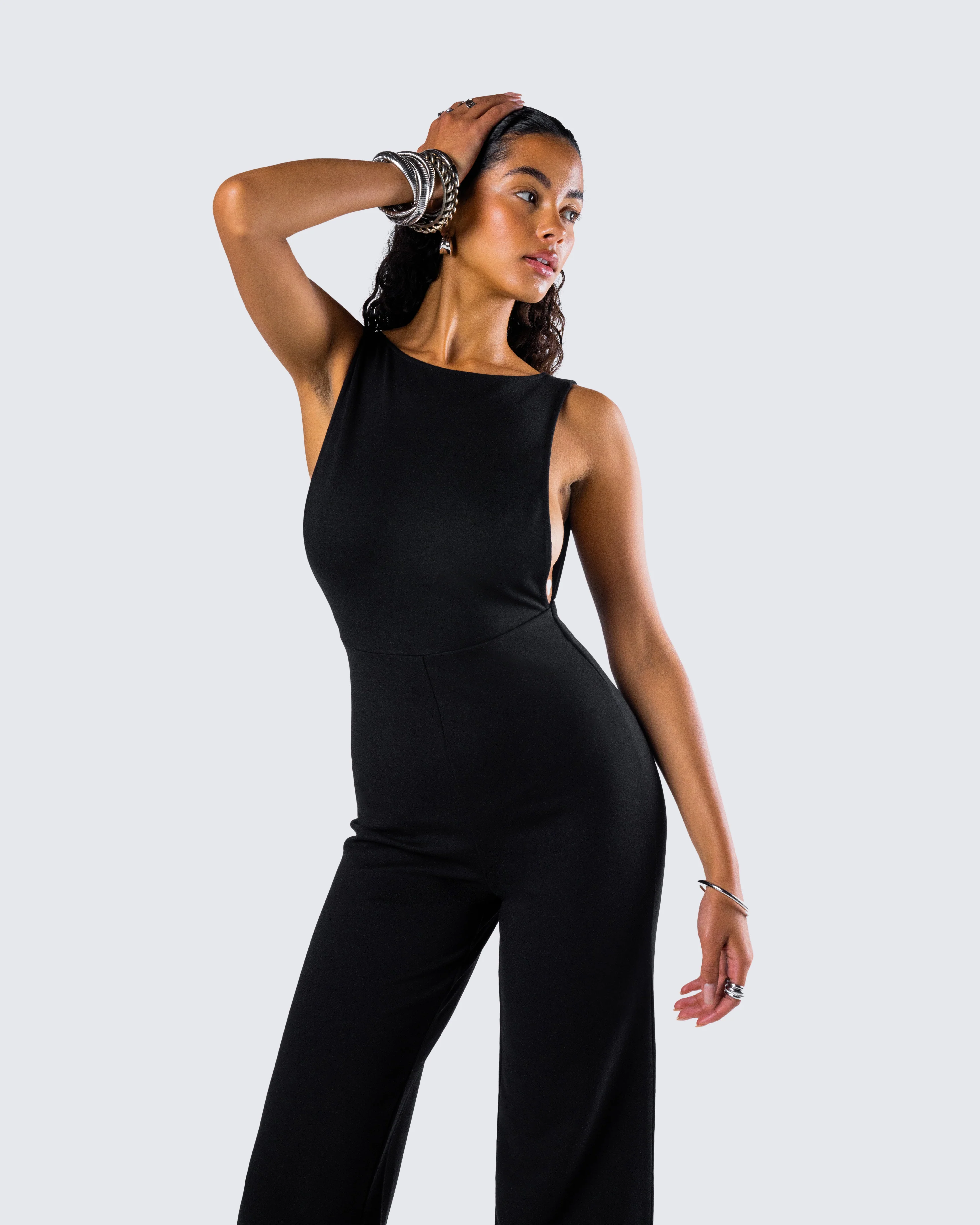 Damira Black Maxi Jumpsuit - Image 8