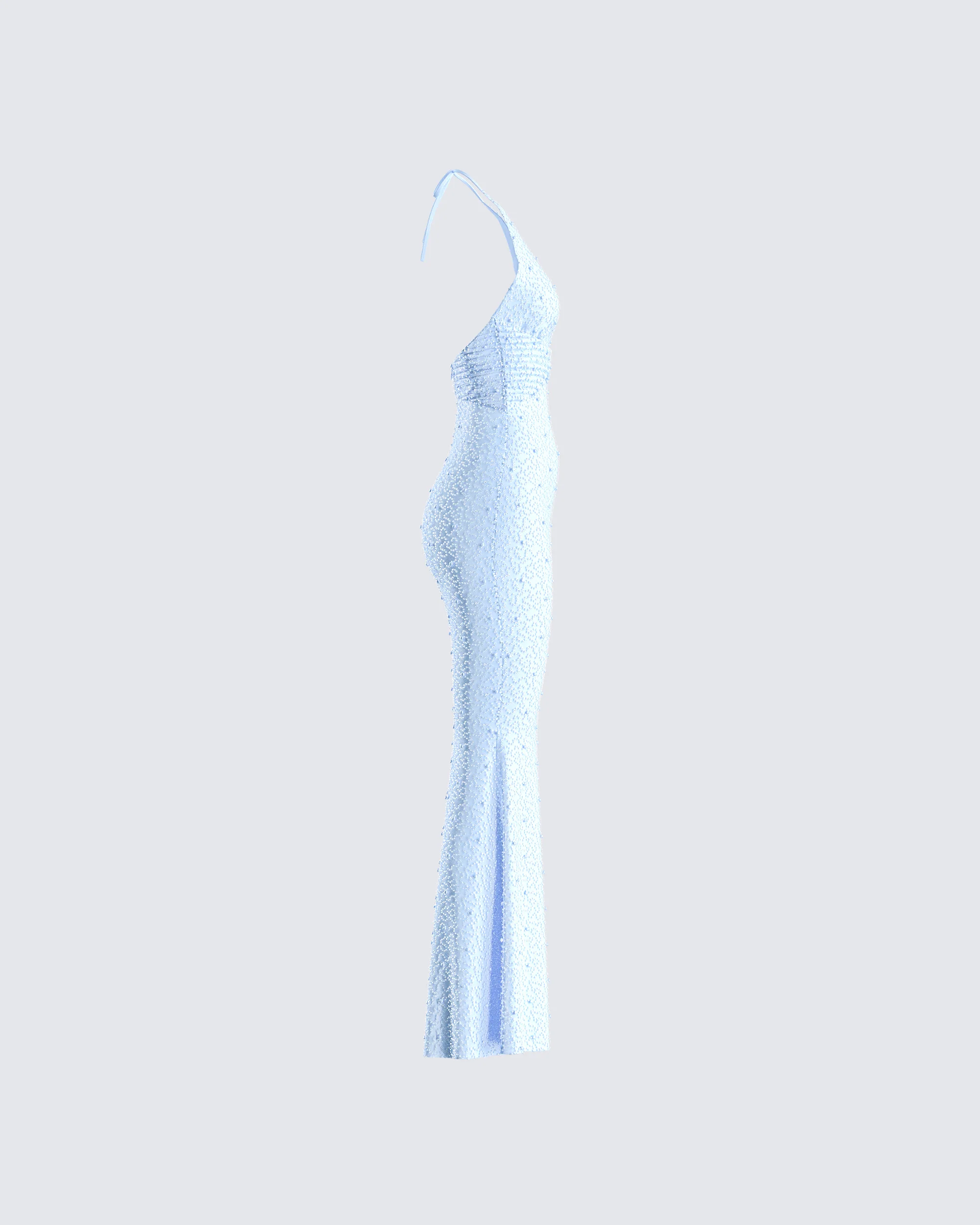 Dana Baby Blue Beaded Maxi Dress - Image 2
