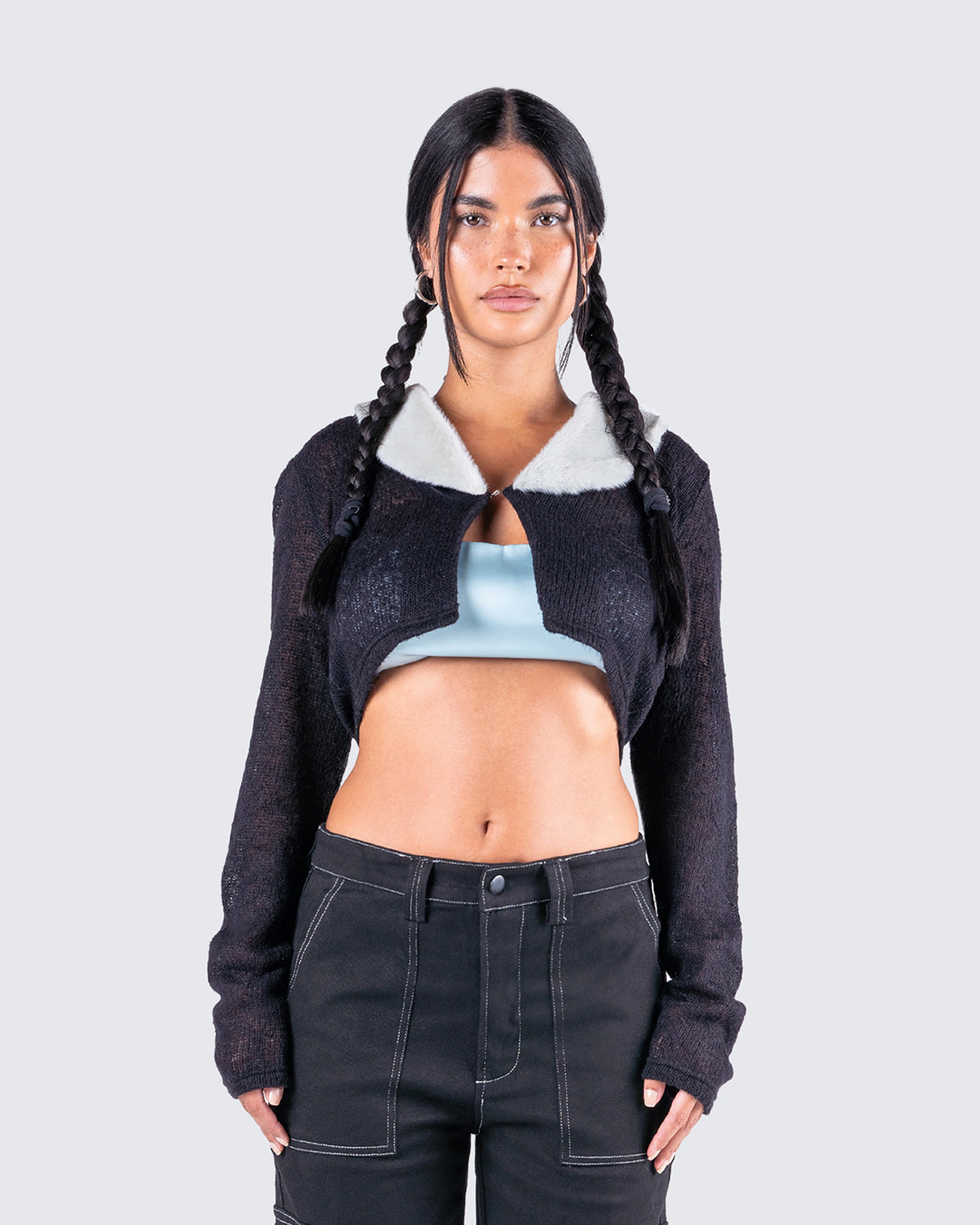 Danielle Fur Trim Top - Image 4