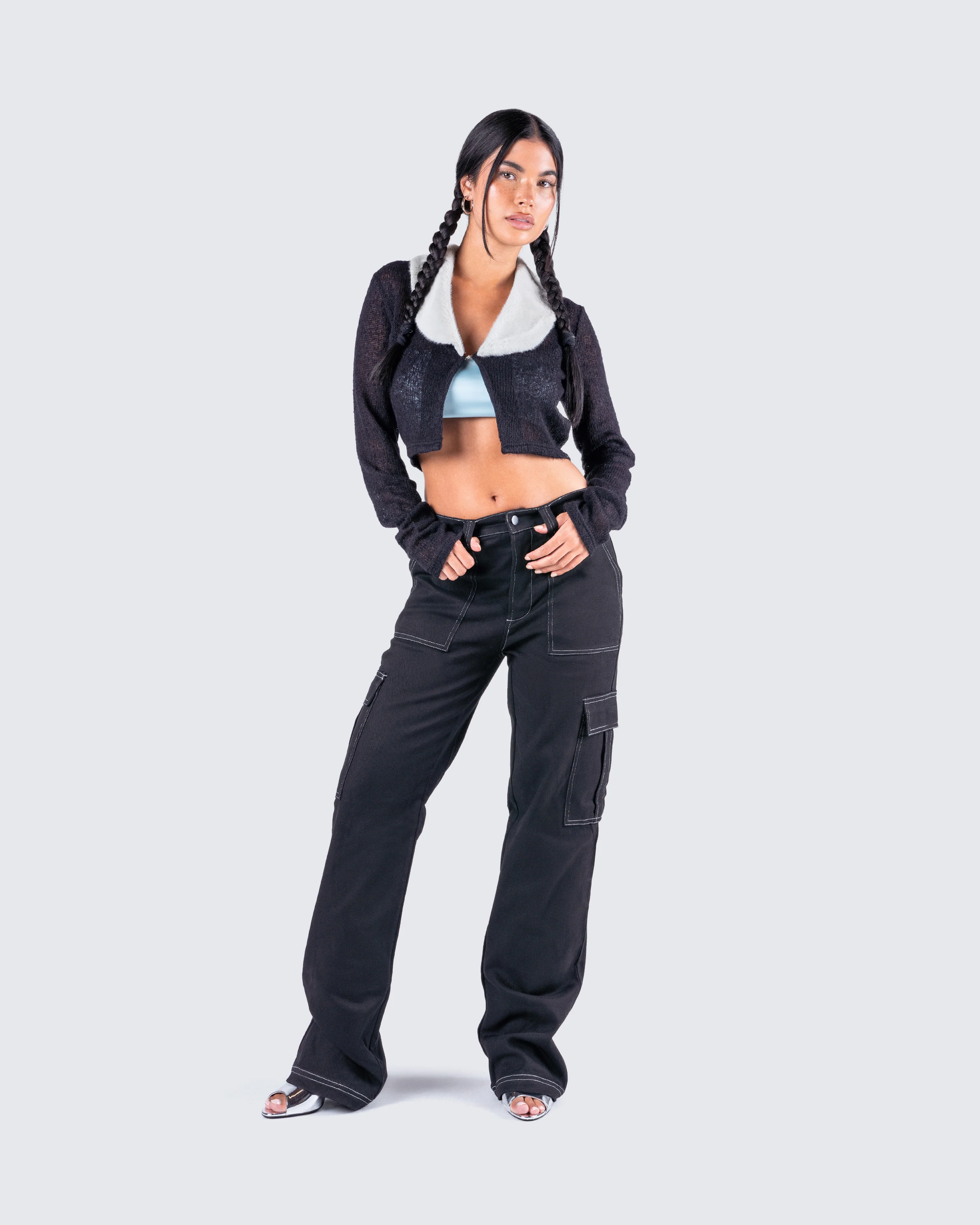 Danielle Fur Trim Top - Image 9