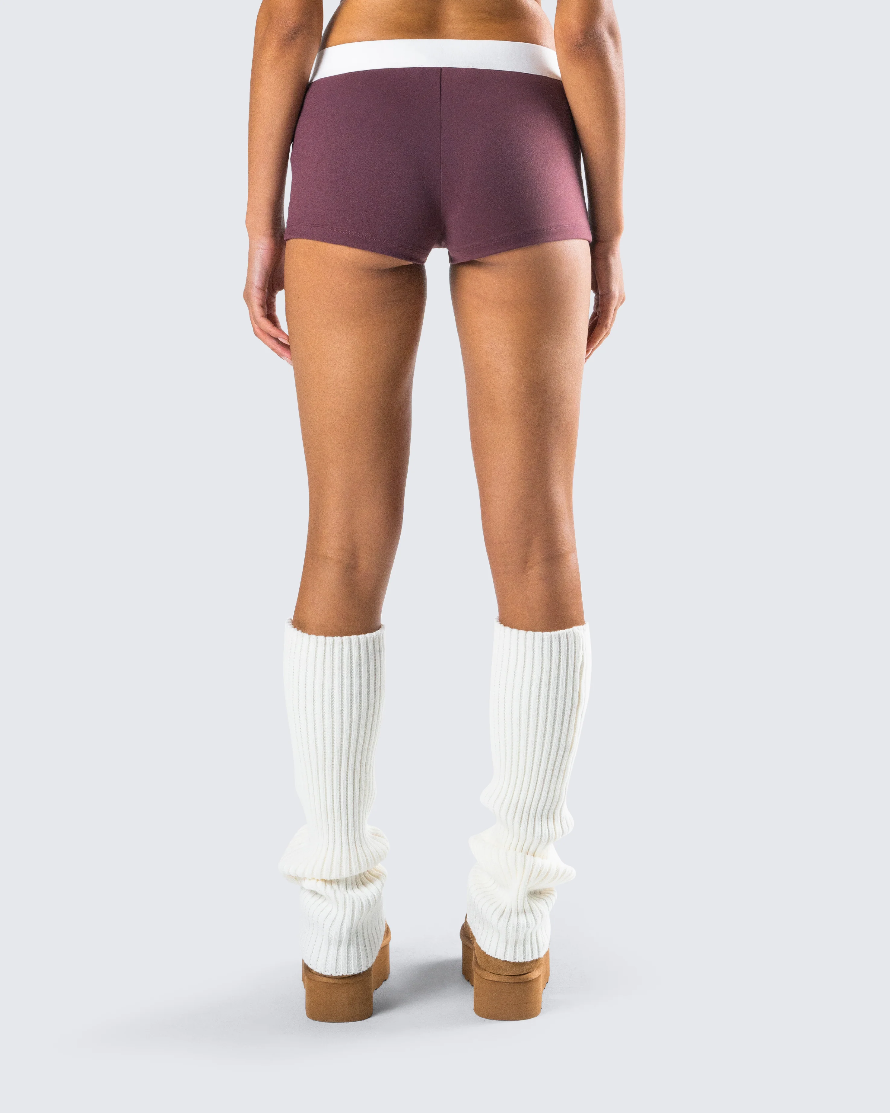 Darya Burgundy Jersey Boxer Short - Image 7