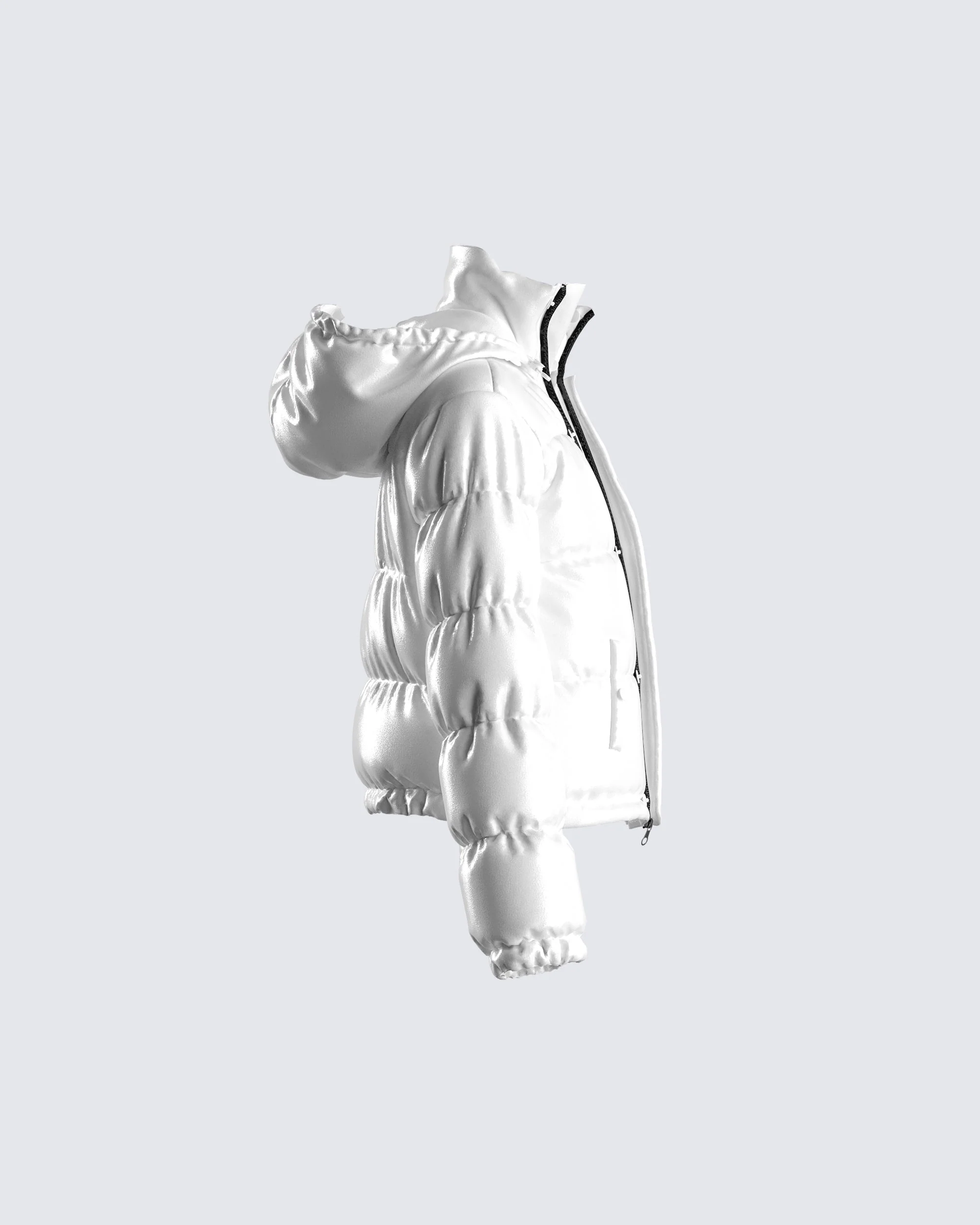 Deandra White Puffer Jacket - Image 2