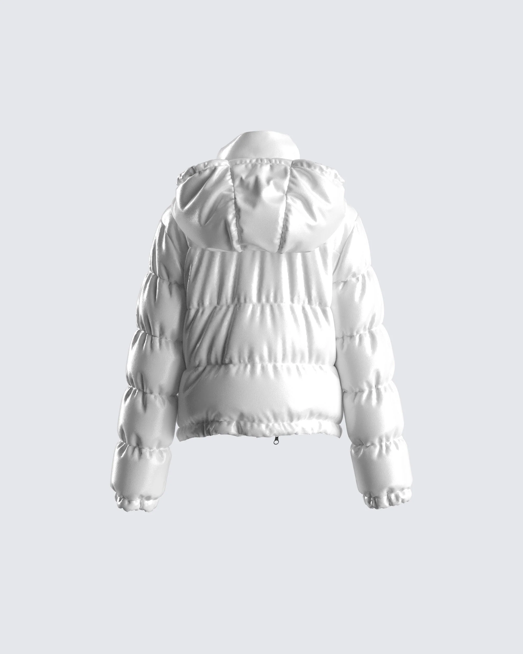 Deandra White Puffer Jacket - Image 3