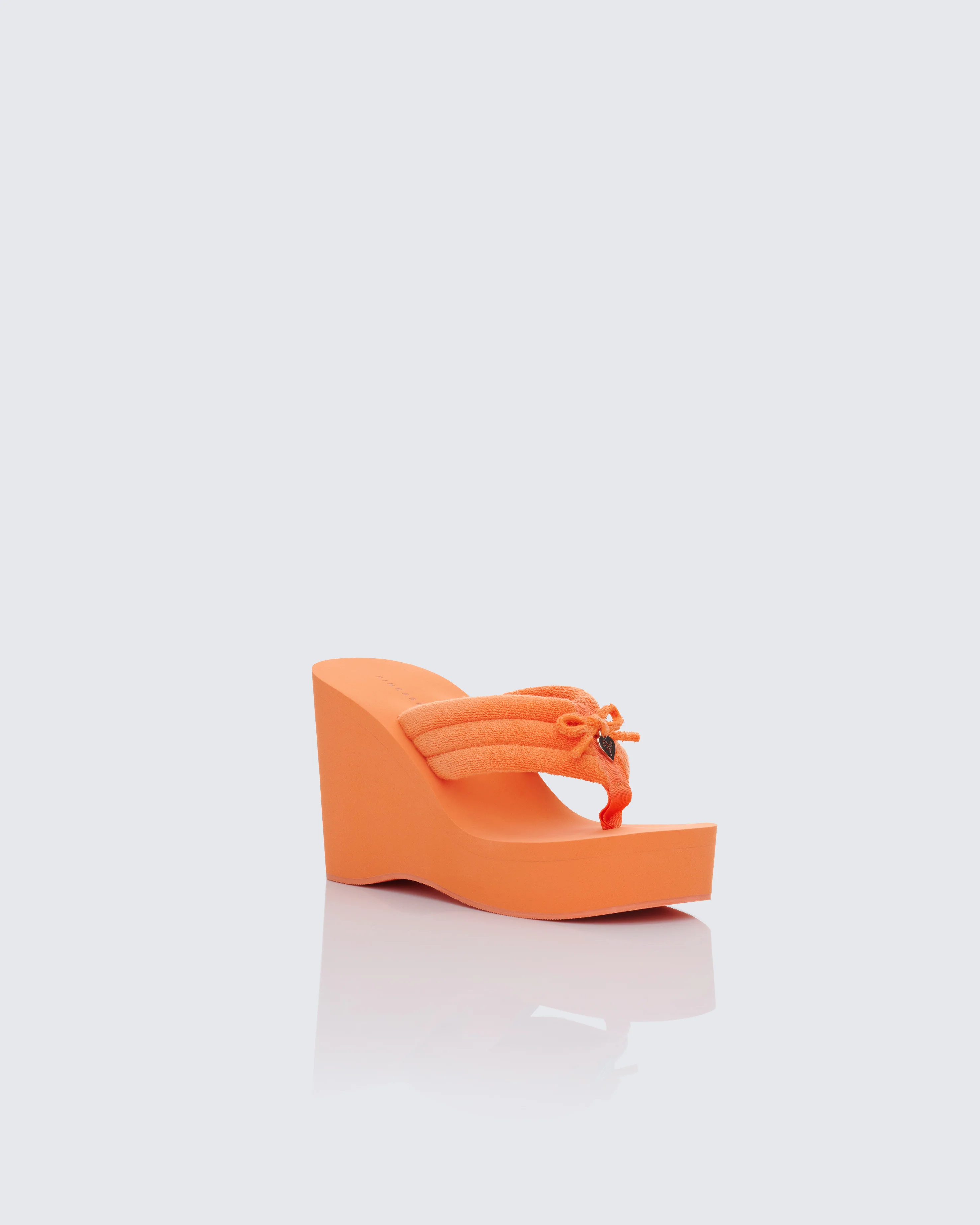 Deema Orange Superstacked Wedge Flip Flop - Image 2