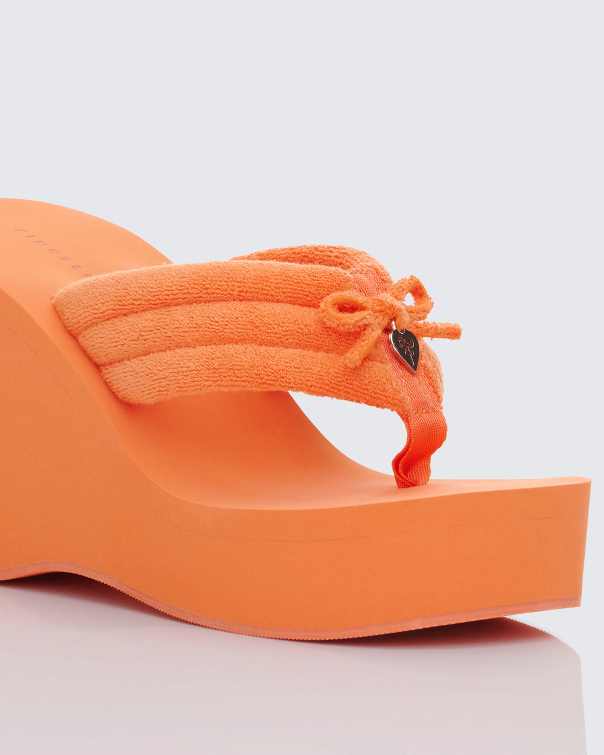 Deema Orange Superstacked Wedge Flip Flop - Image 4