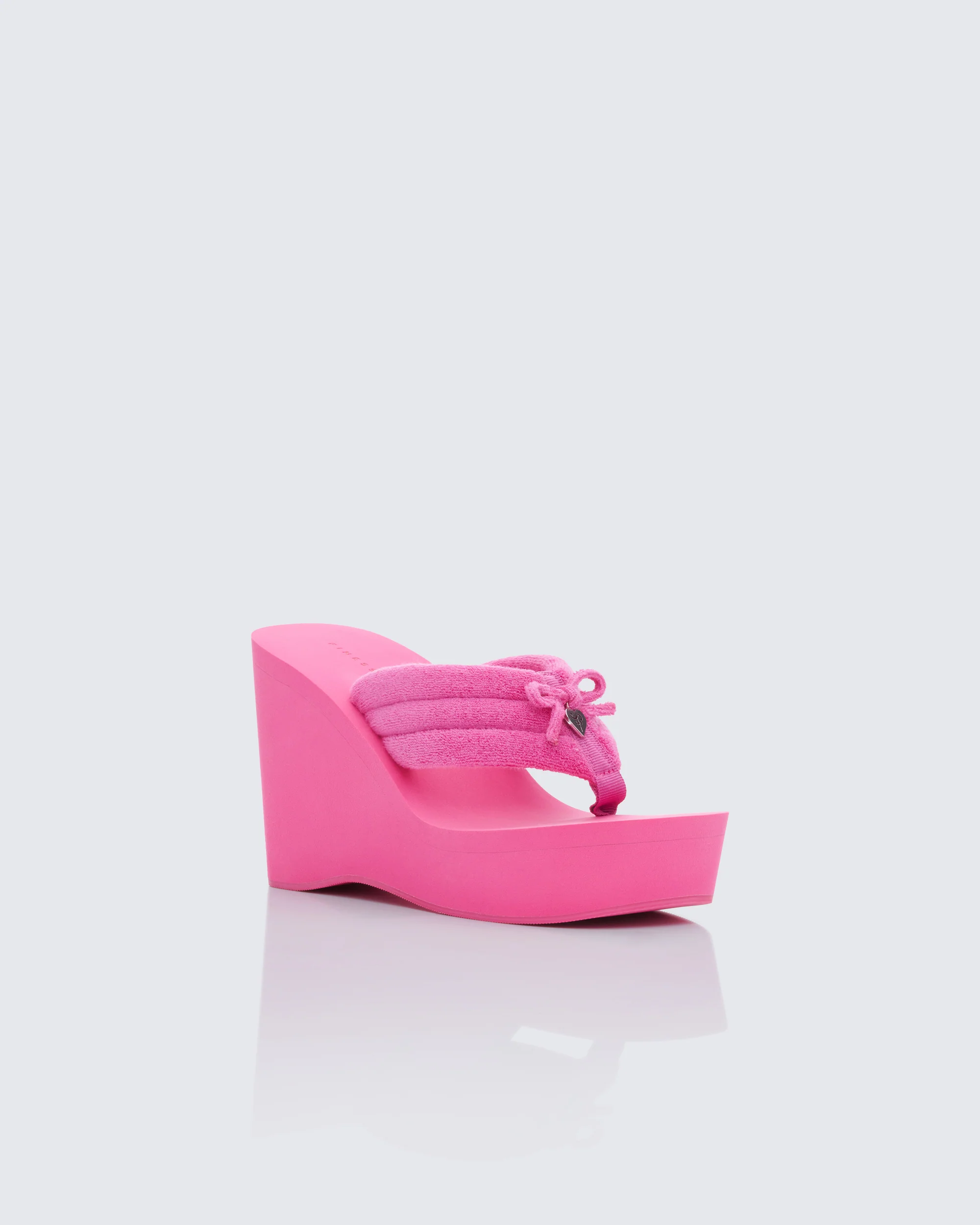 Deema Pink Superstacked Wedge Flip Flop - Image 2