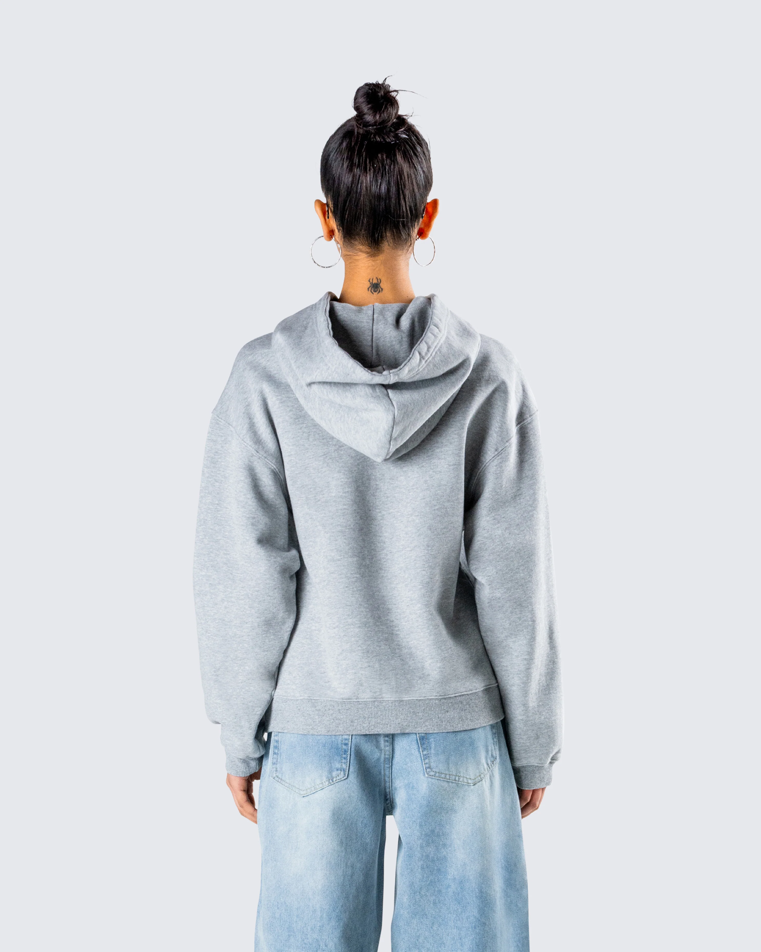 Delanie Grey Heather Fleece Hoodie - Image 7