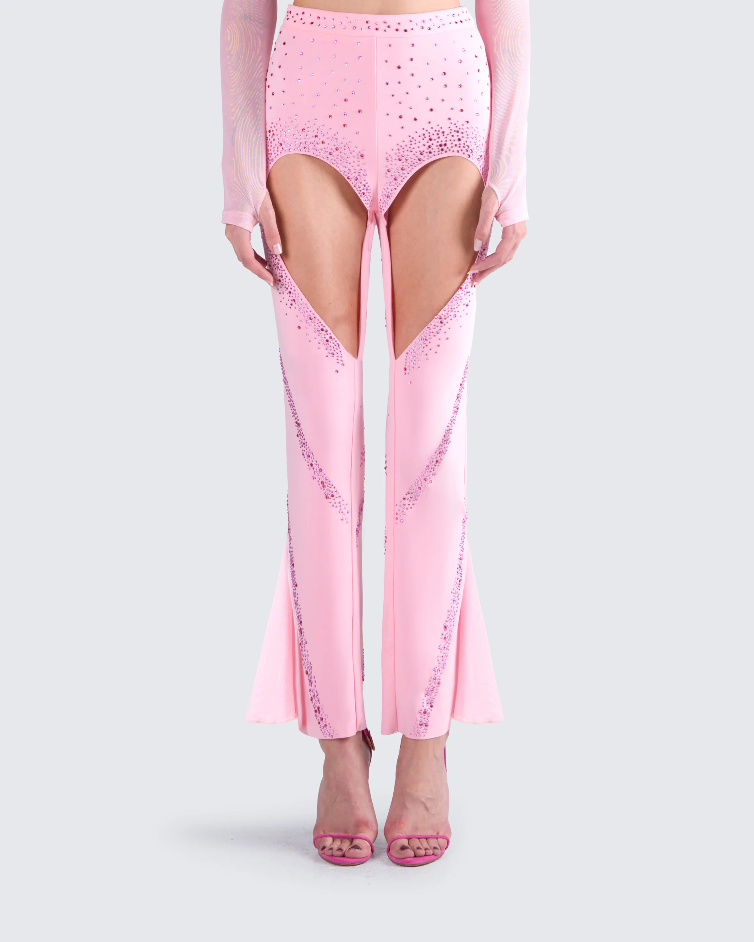 Delisa Pink Rhinestone Pant - Image 4