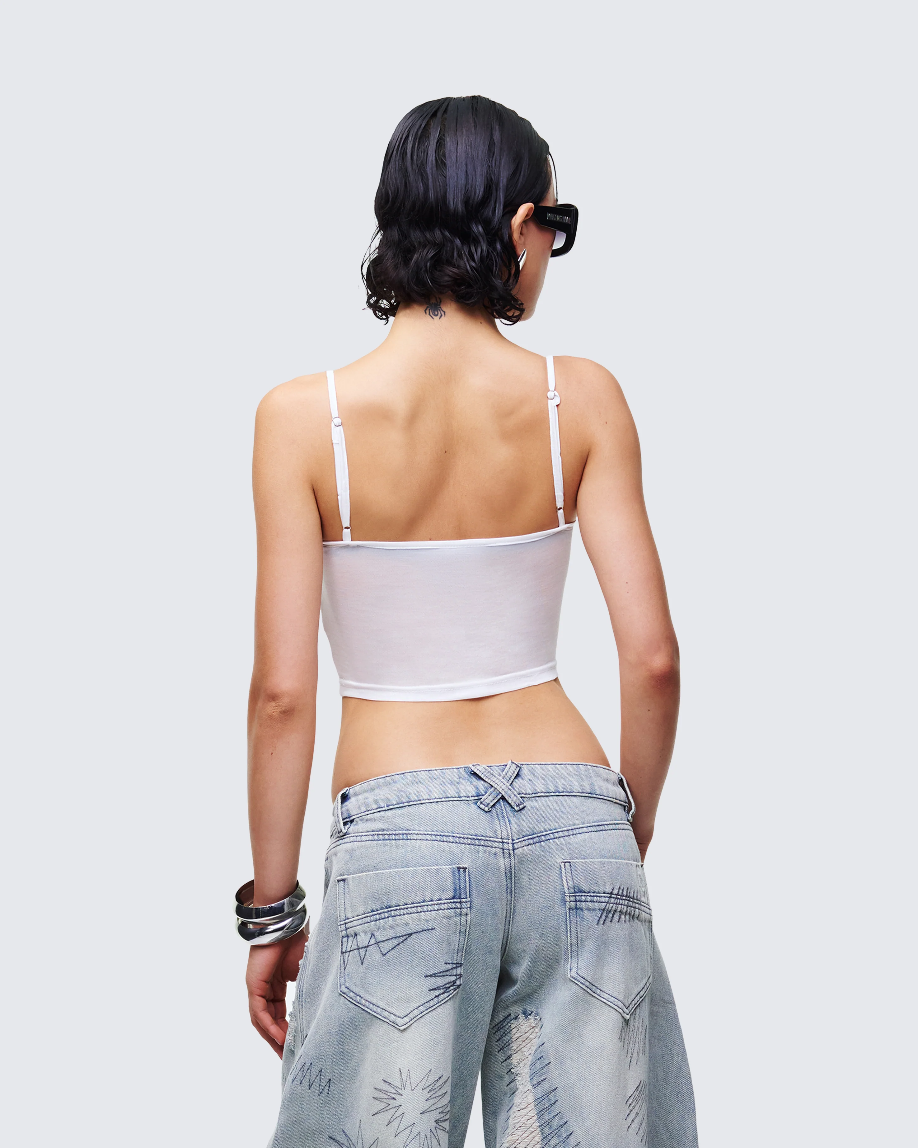 Demito White Lace 2in1 Cami - Image 4