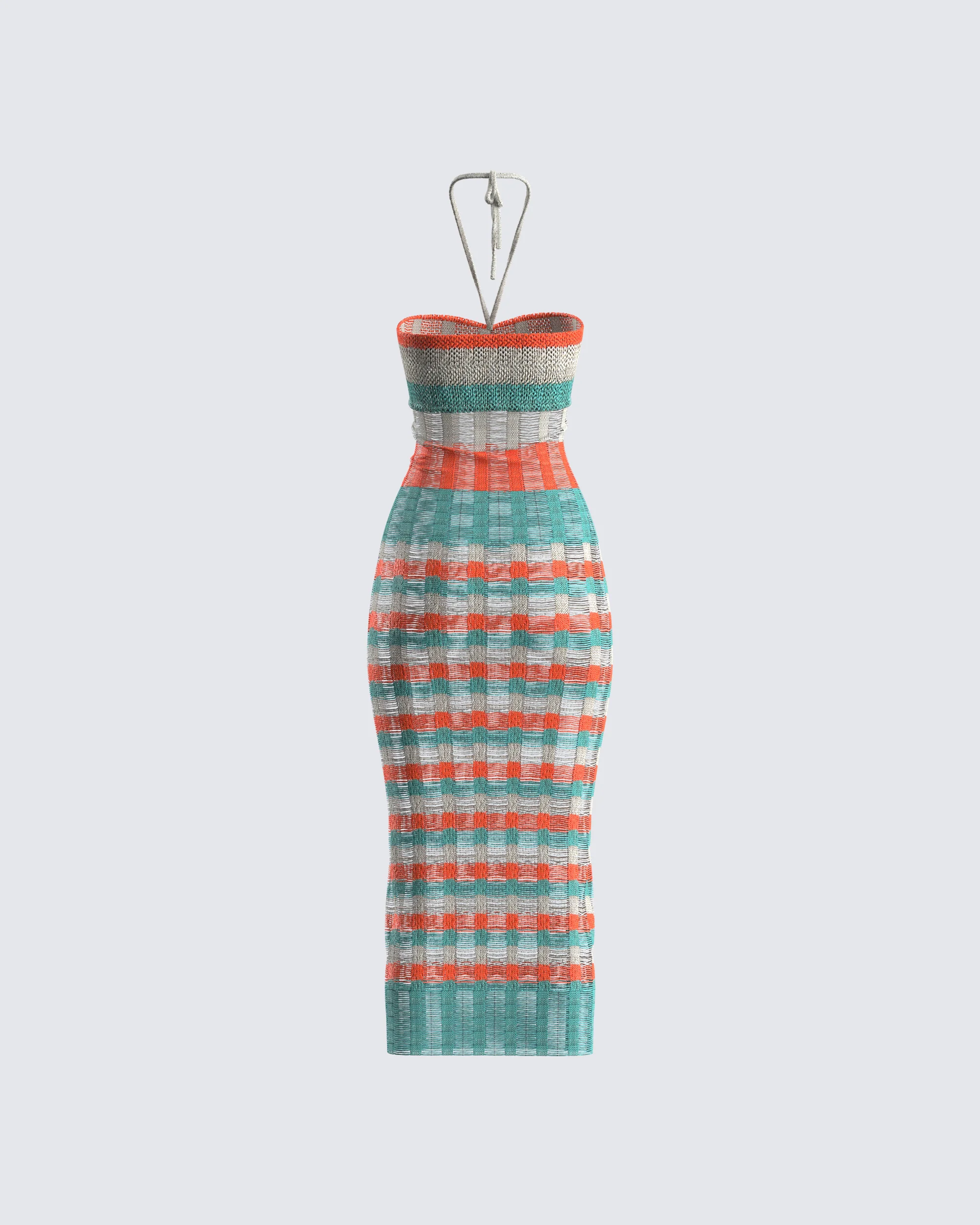 Derica Multi Open Knit Midi Dress - Image 3
