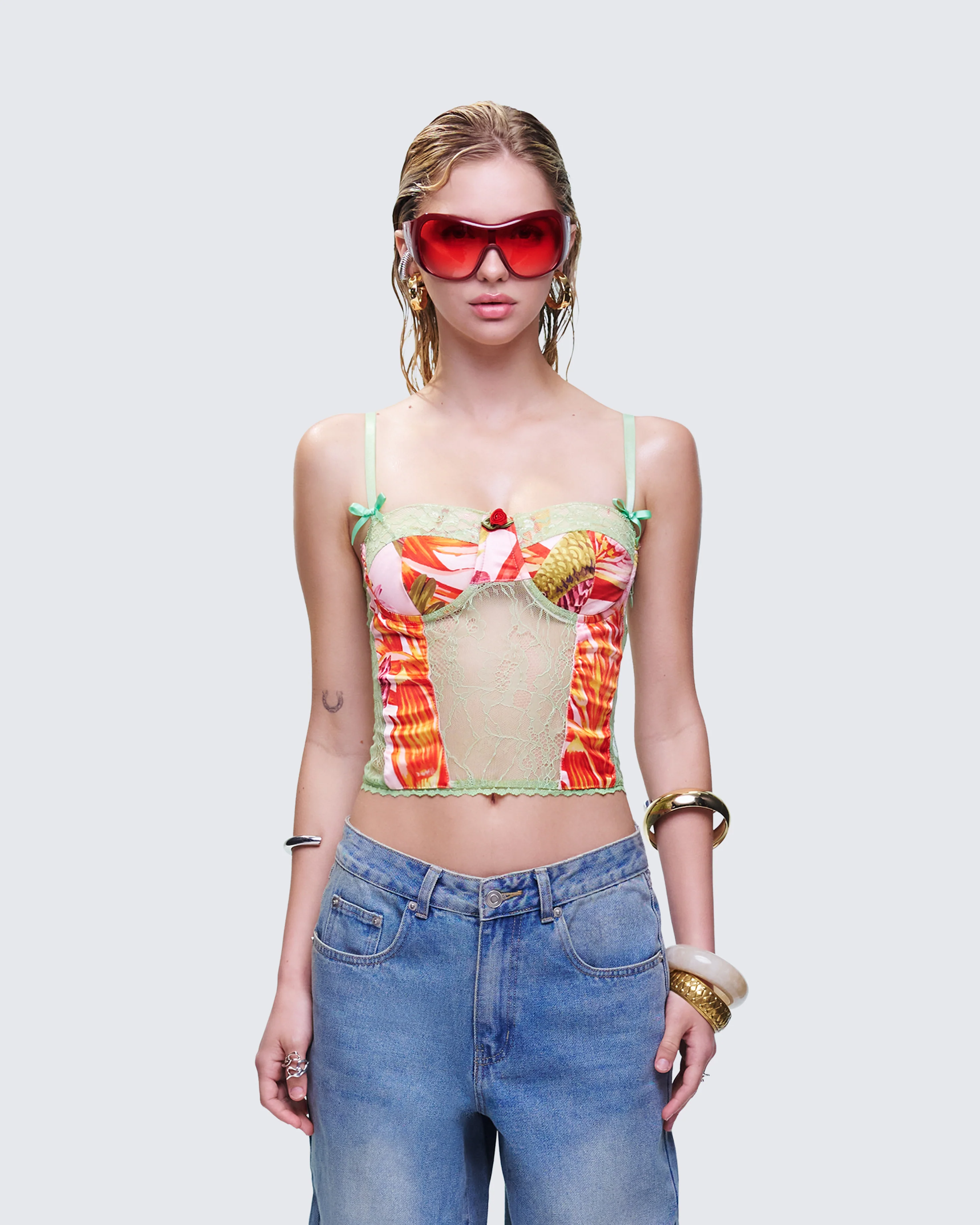 Devi Multi Print Corset Top - Image 2
