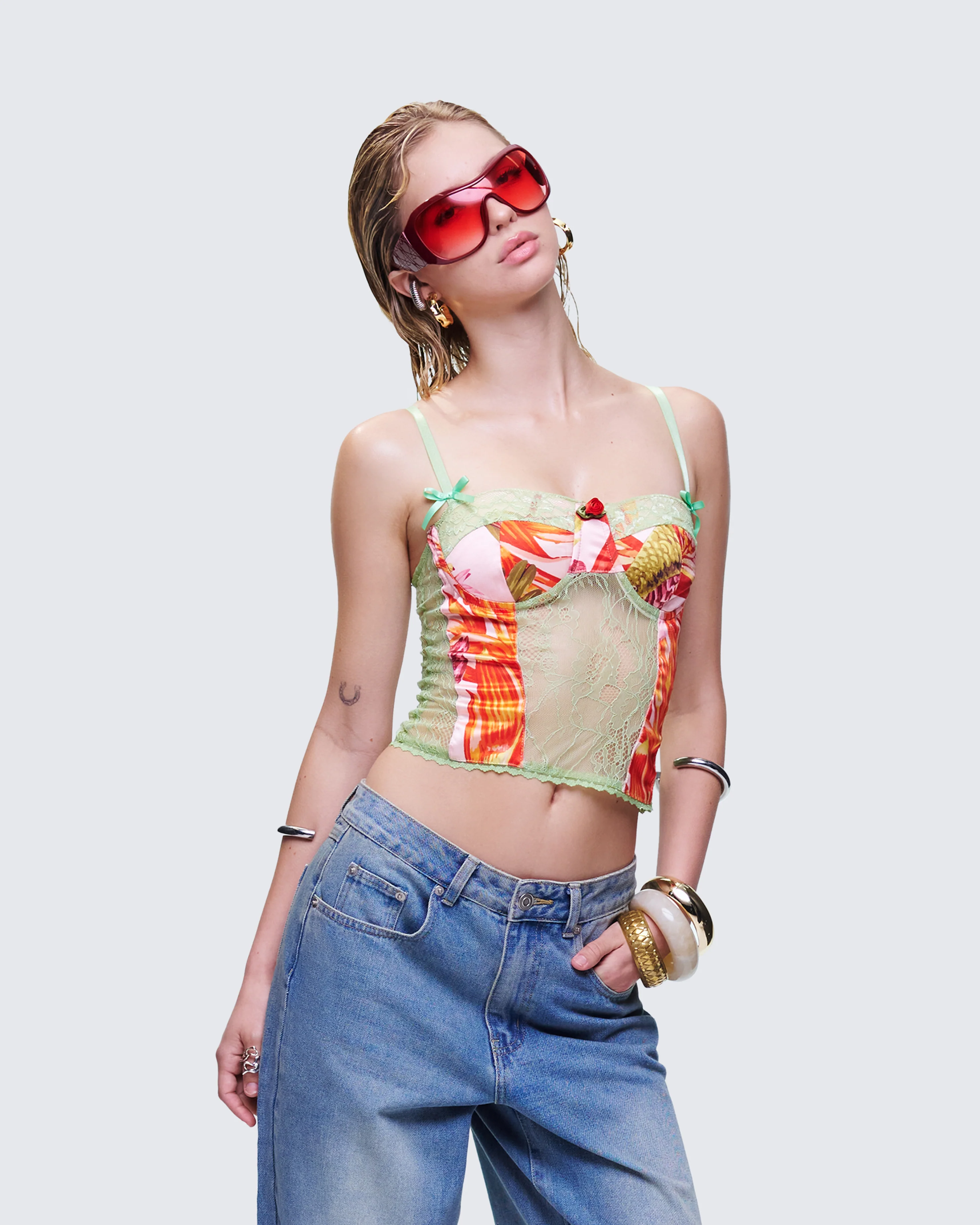 Devi Multi Print Corset Top - Image 3
