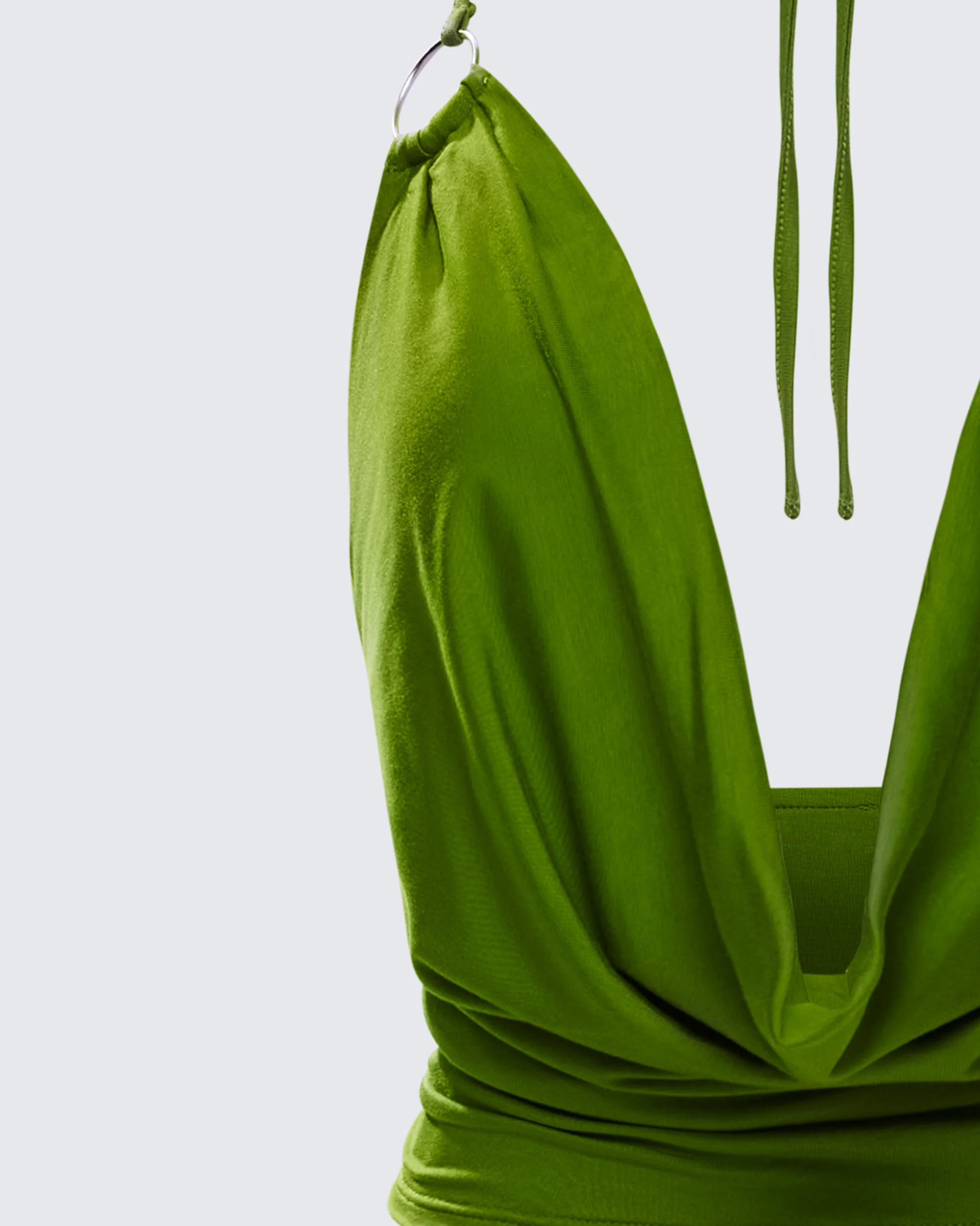 Didi Green Cowl Neck Halter Top - Image 6