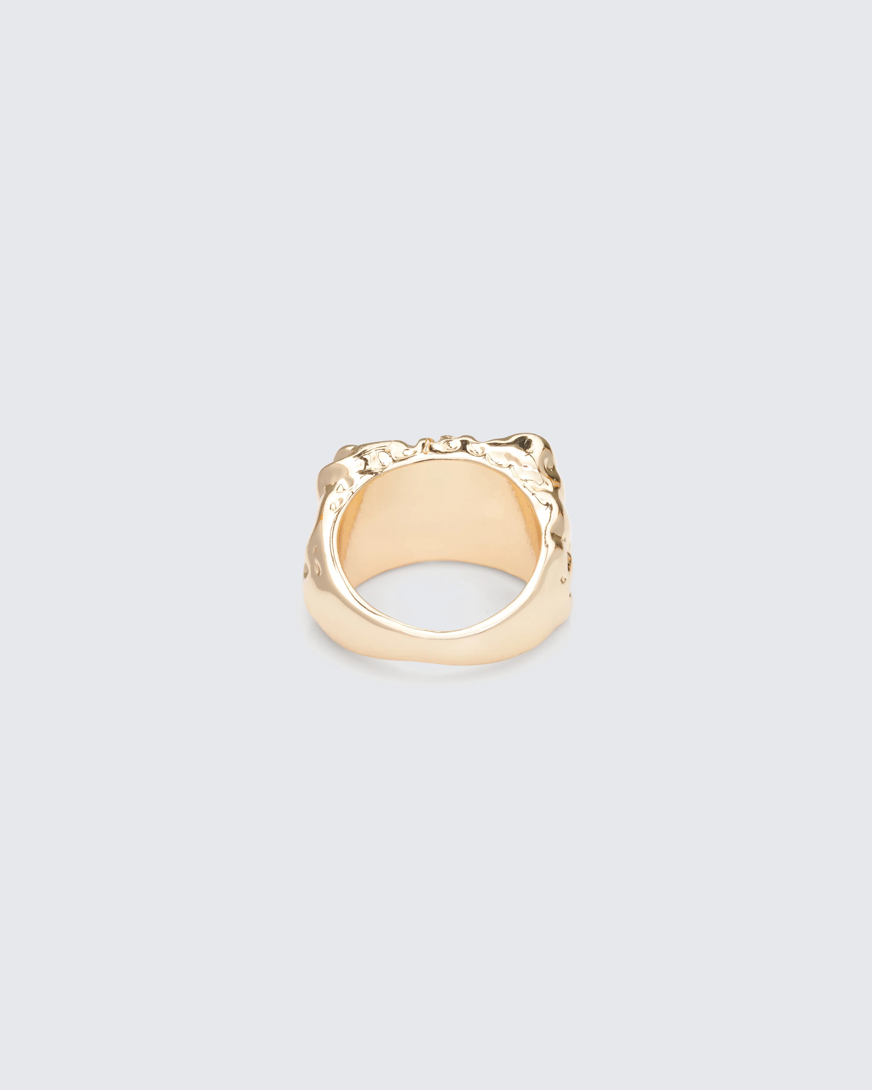 Disa Gold Molten Gem Ring - Image 2