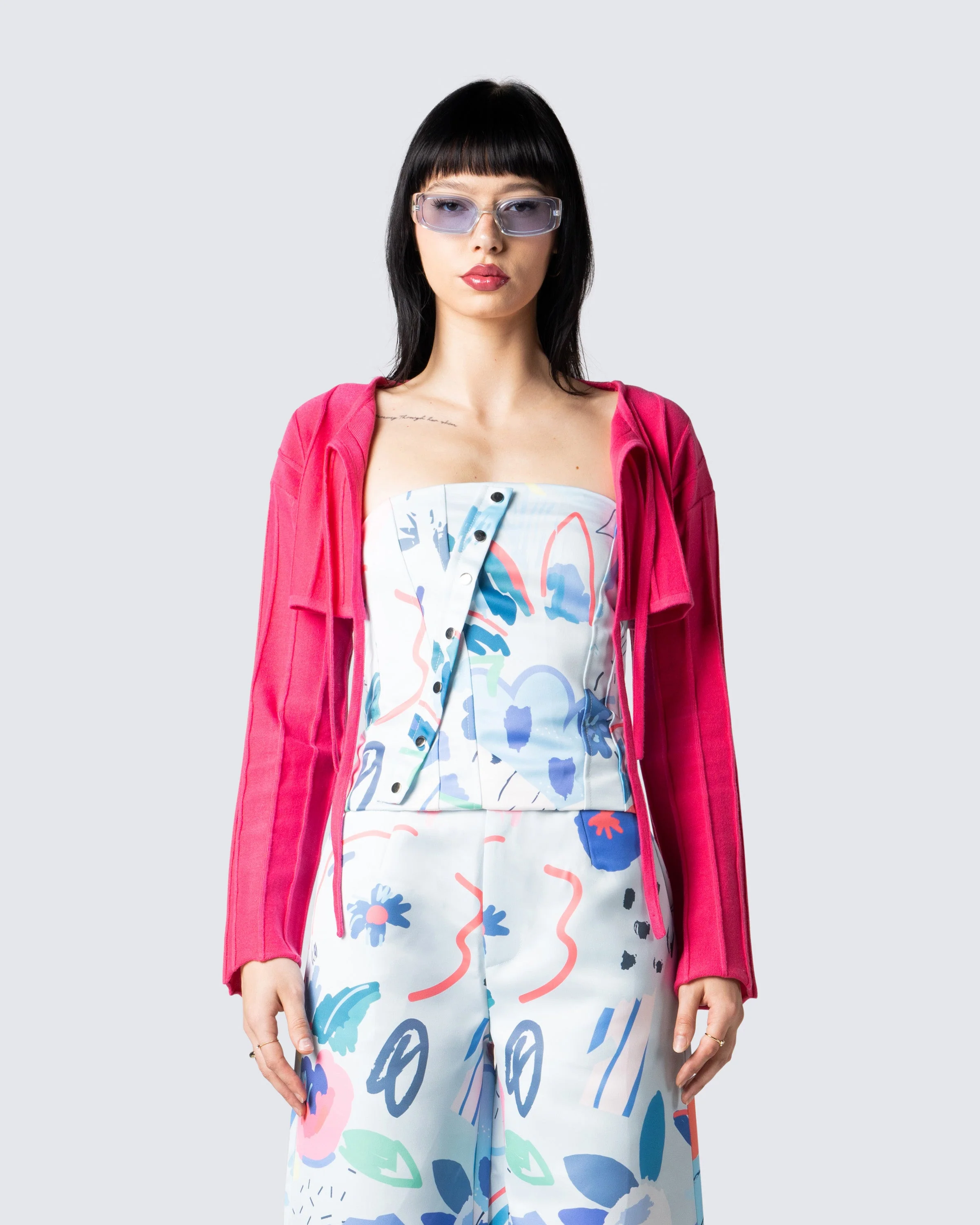 Dominic Pink Shrug Cardigan - Image 4