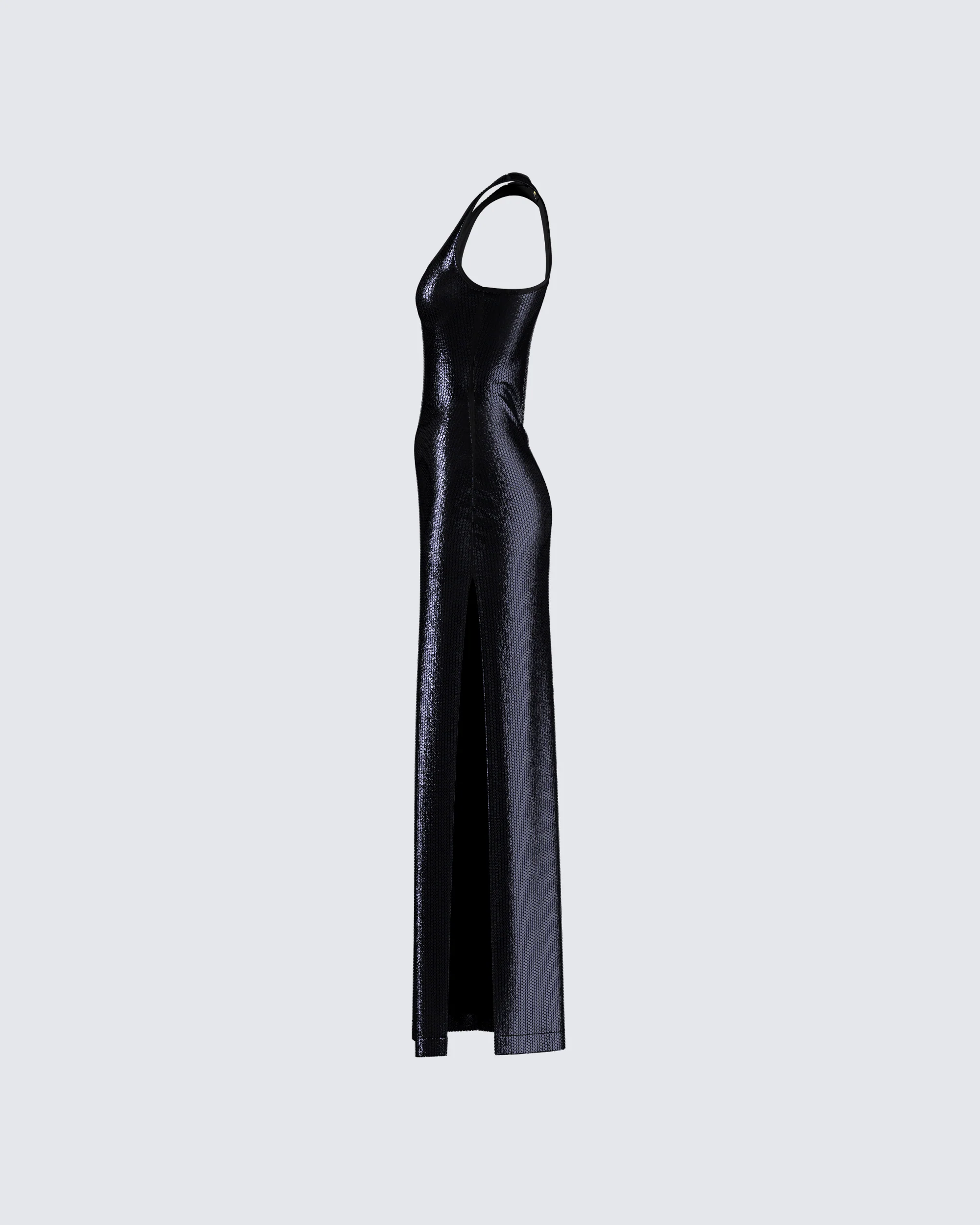 Donatella Black Sequin Maxi Dress - Image 2