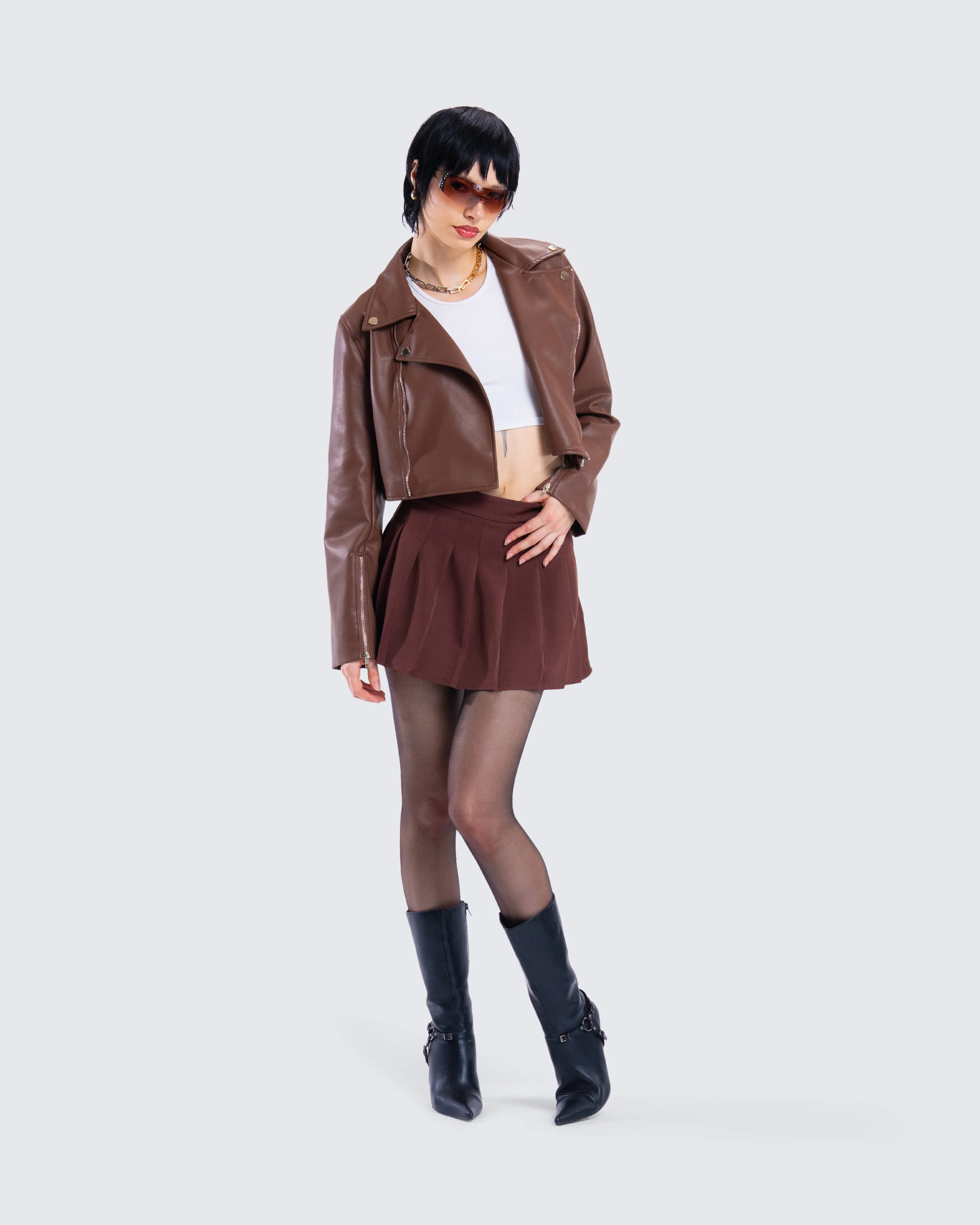 Donny Brown Pleated Set - Image 8