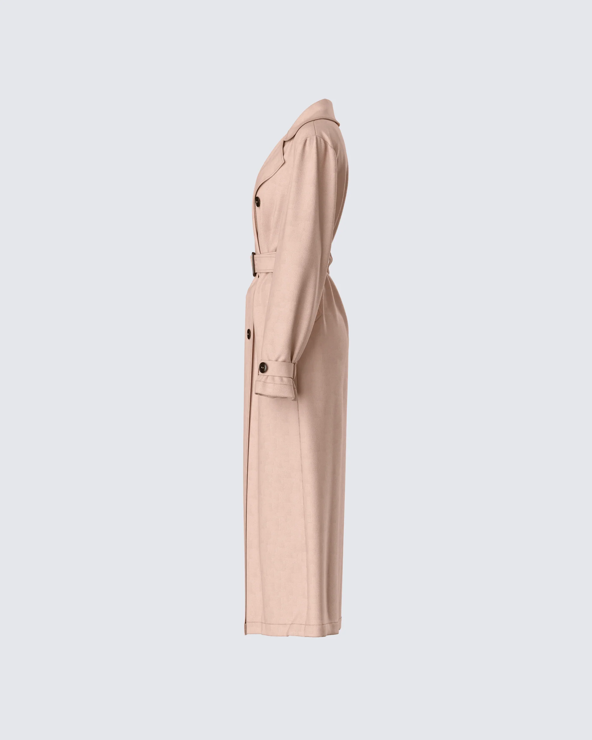 Doutzen Tan Twill Trench Coat - Image 2