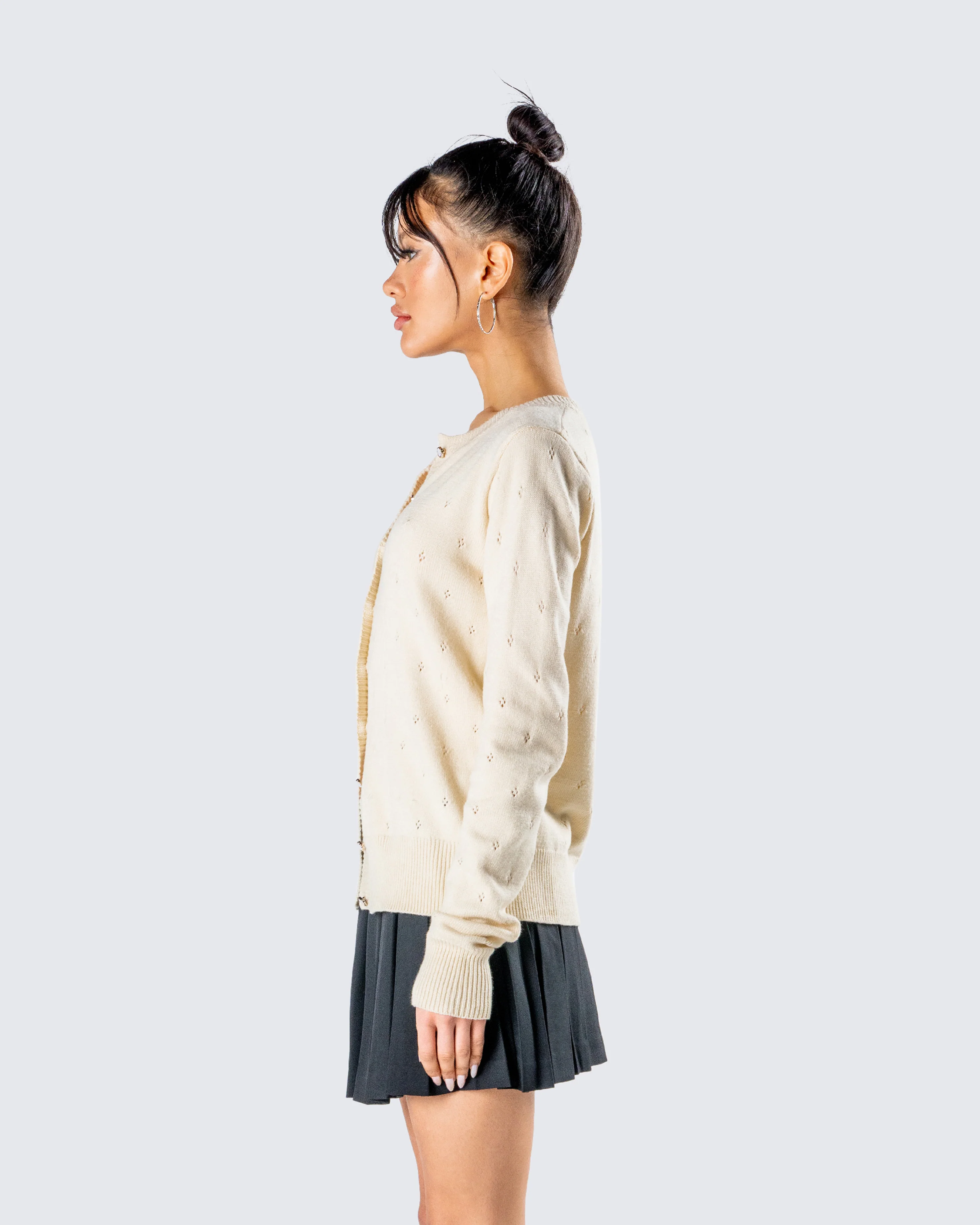 Dove Ivory Sweater Knit Cardigan - Image 6