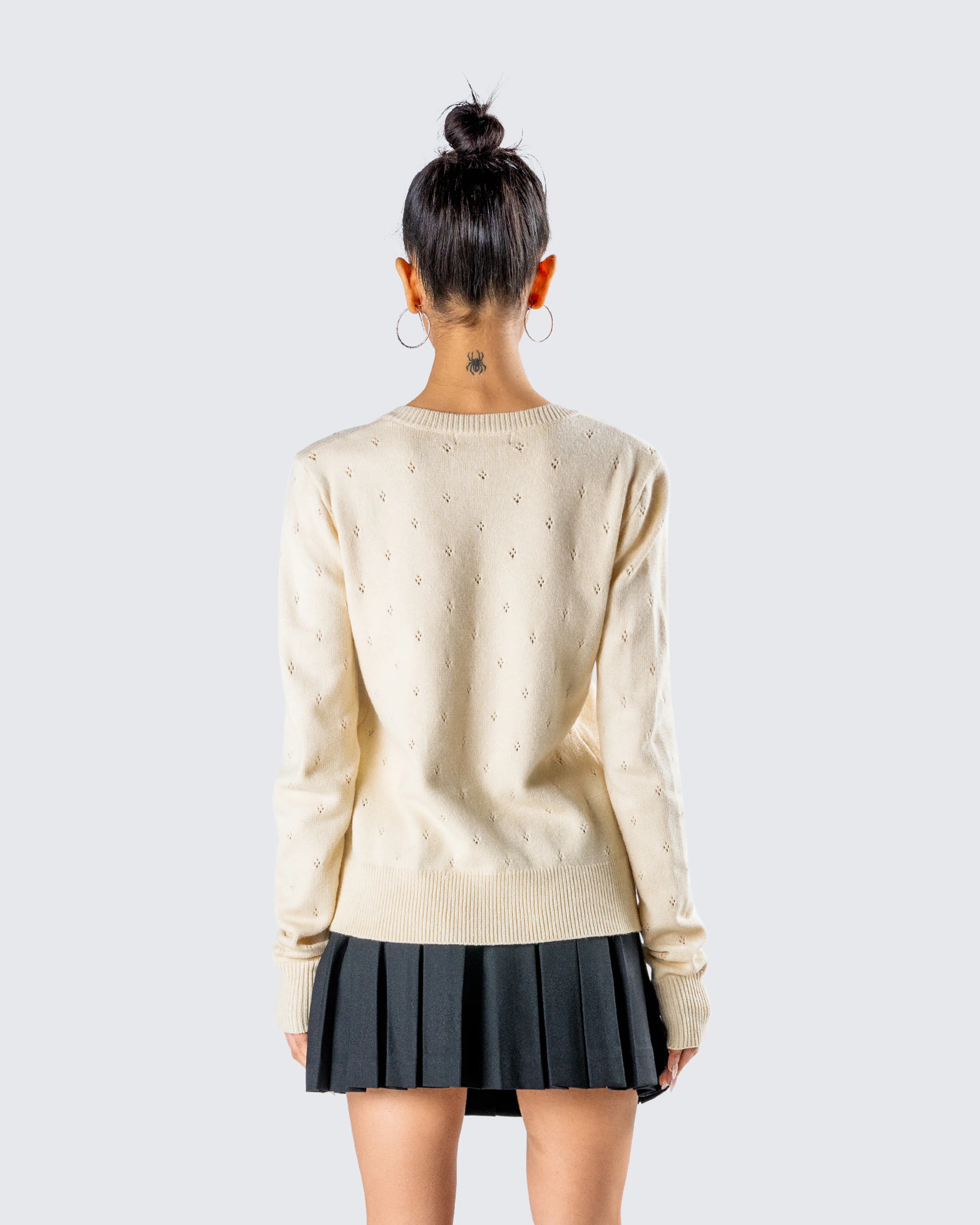 Dove Ivory Sweater Knit Cardigan - Image 7