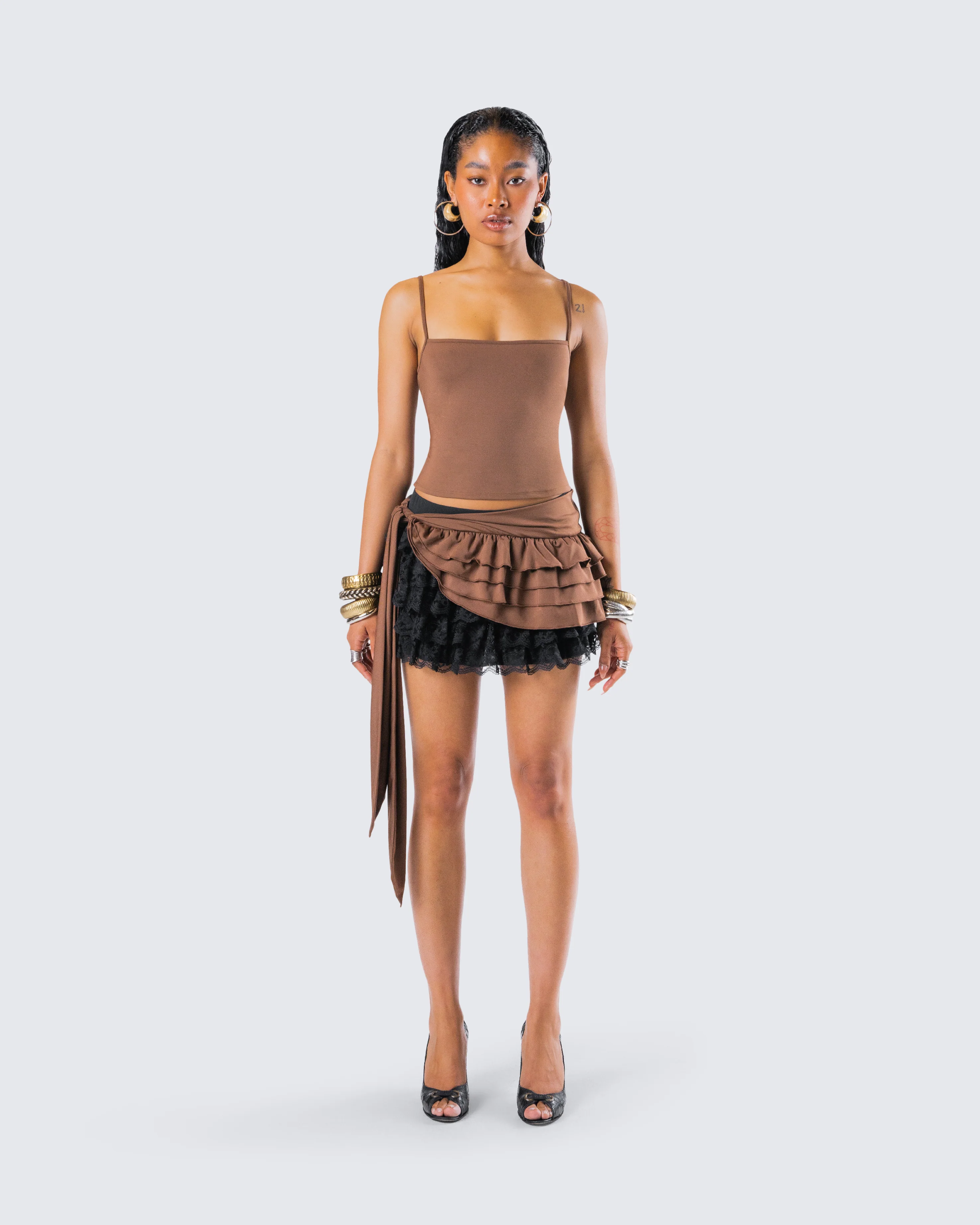 Dovie Cocoa Ruffle Set - Image 4