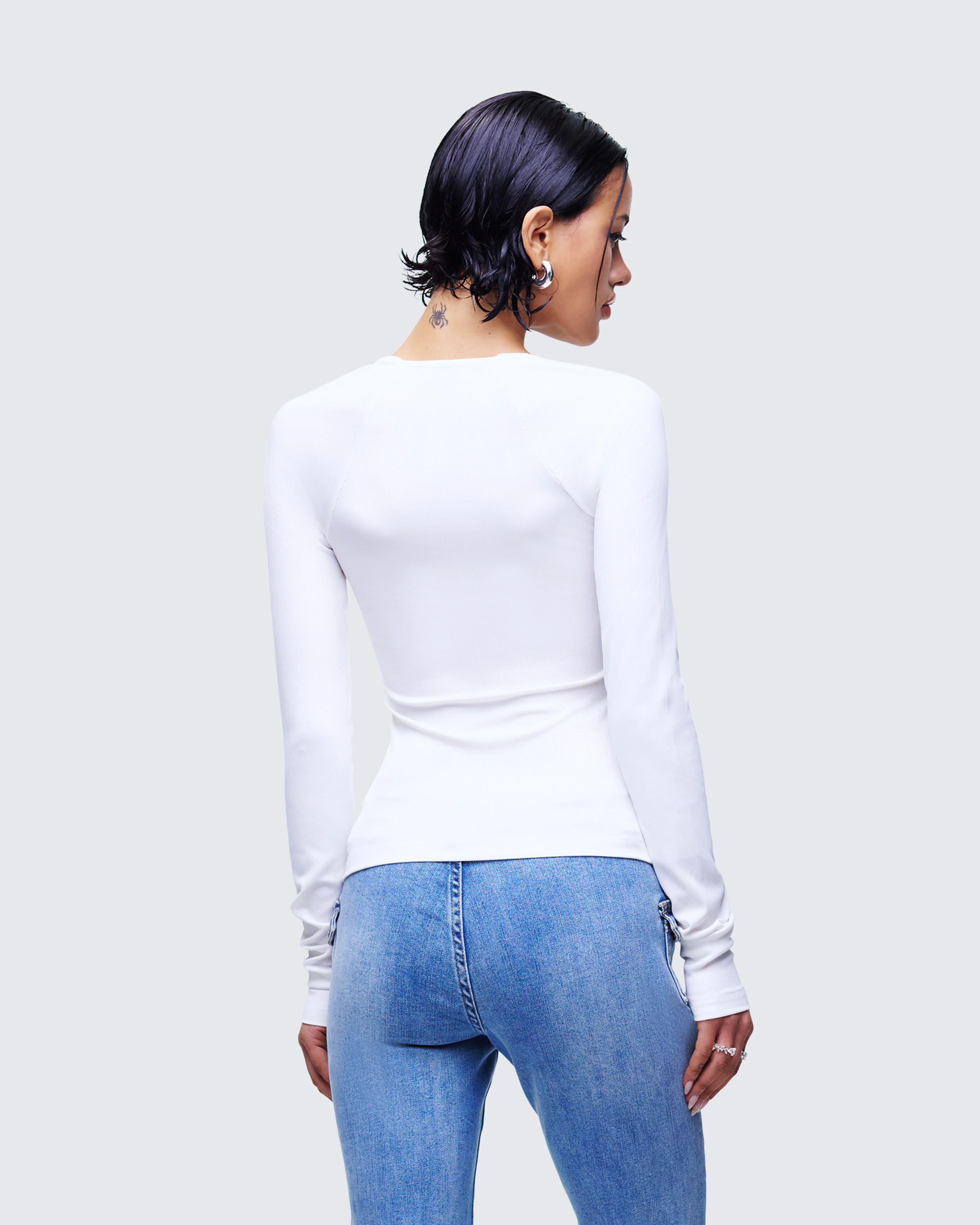 Draya White Rib Lace Top - Image 4