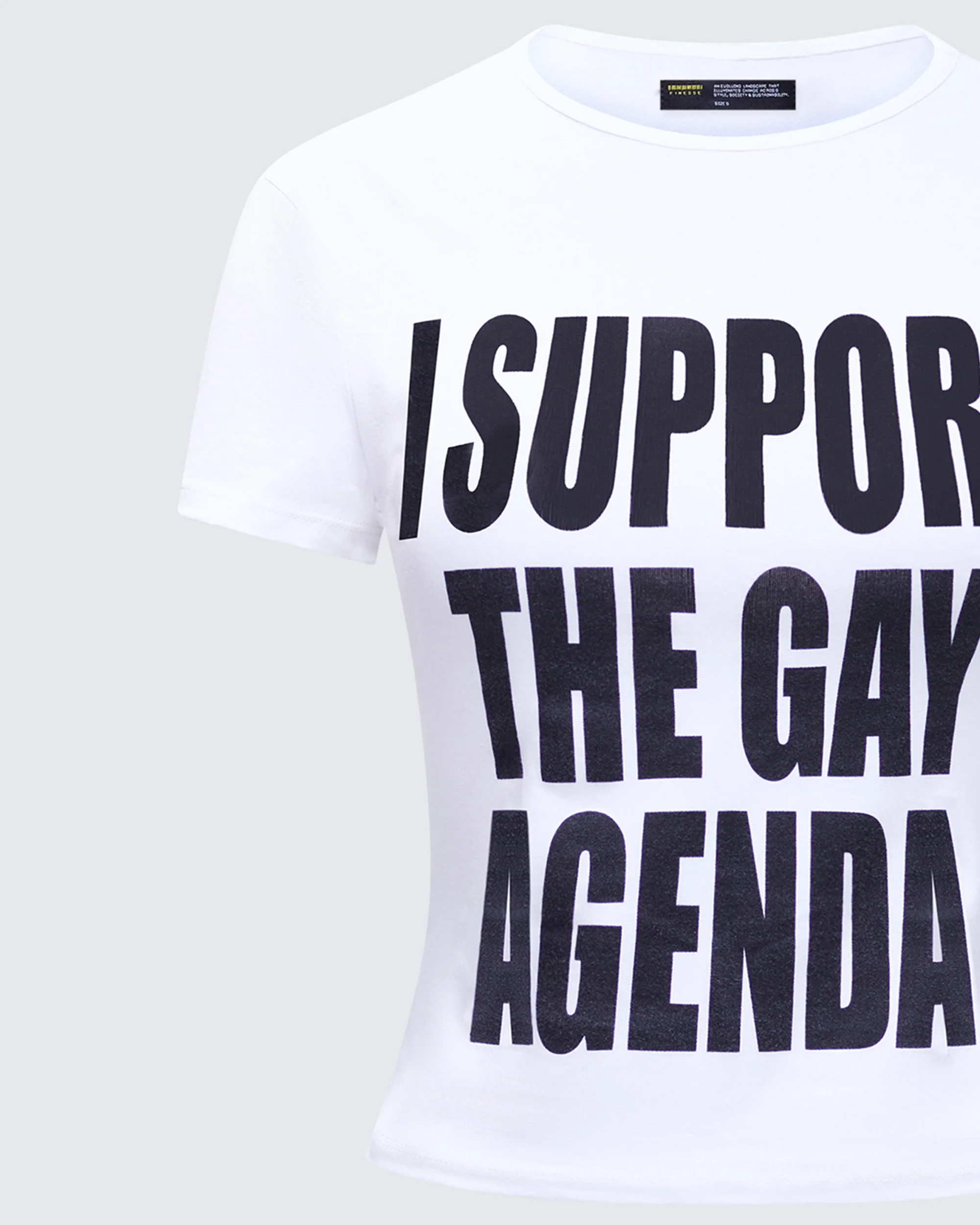 Drea White Slogan Classic Tee - Image 6