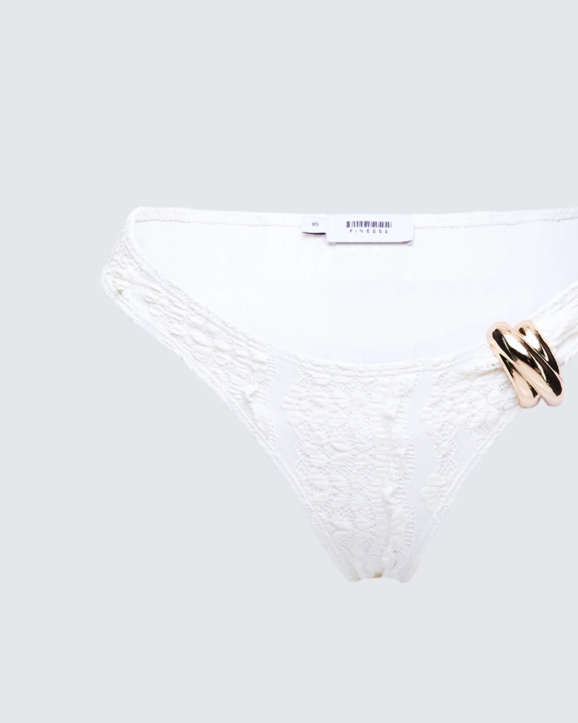 Dreya Cream Textured Bikini Bottom - Image 6