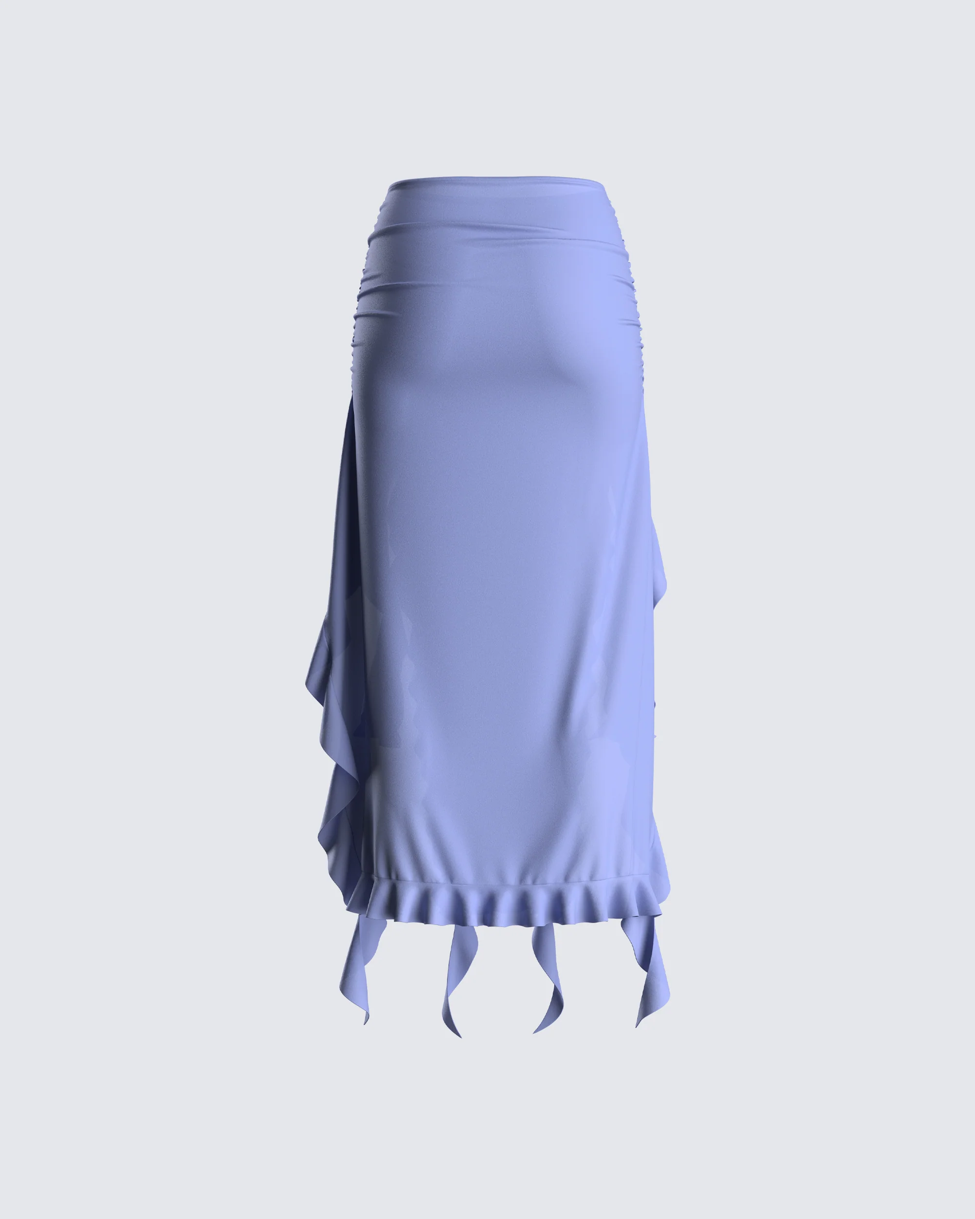 Dulce Blue Ruffle Maxi Skirt - Image 3
