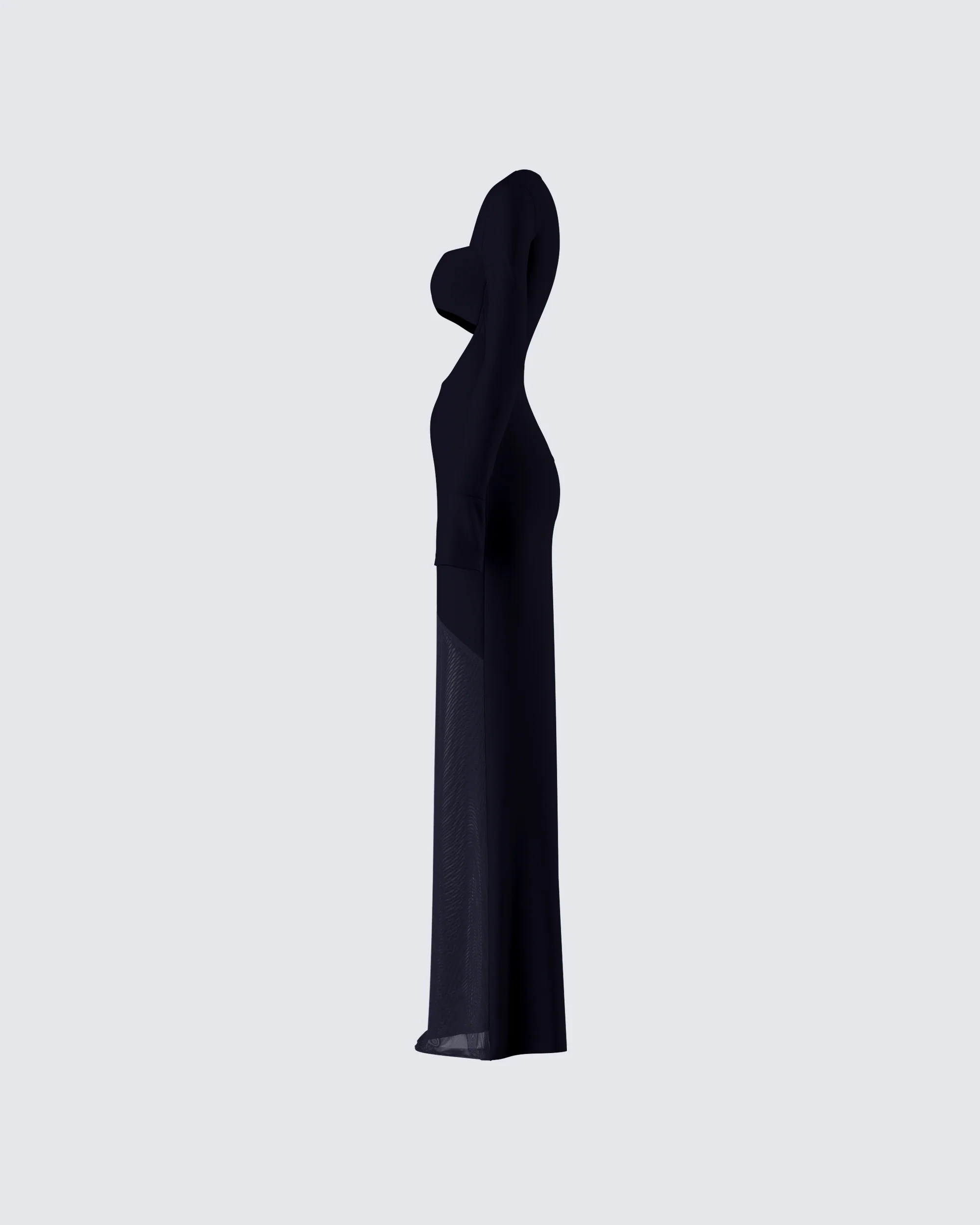 Eda Black Bandeau Maxi Dress - Image 2