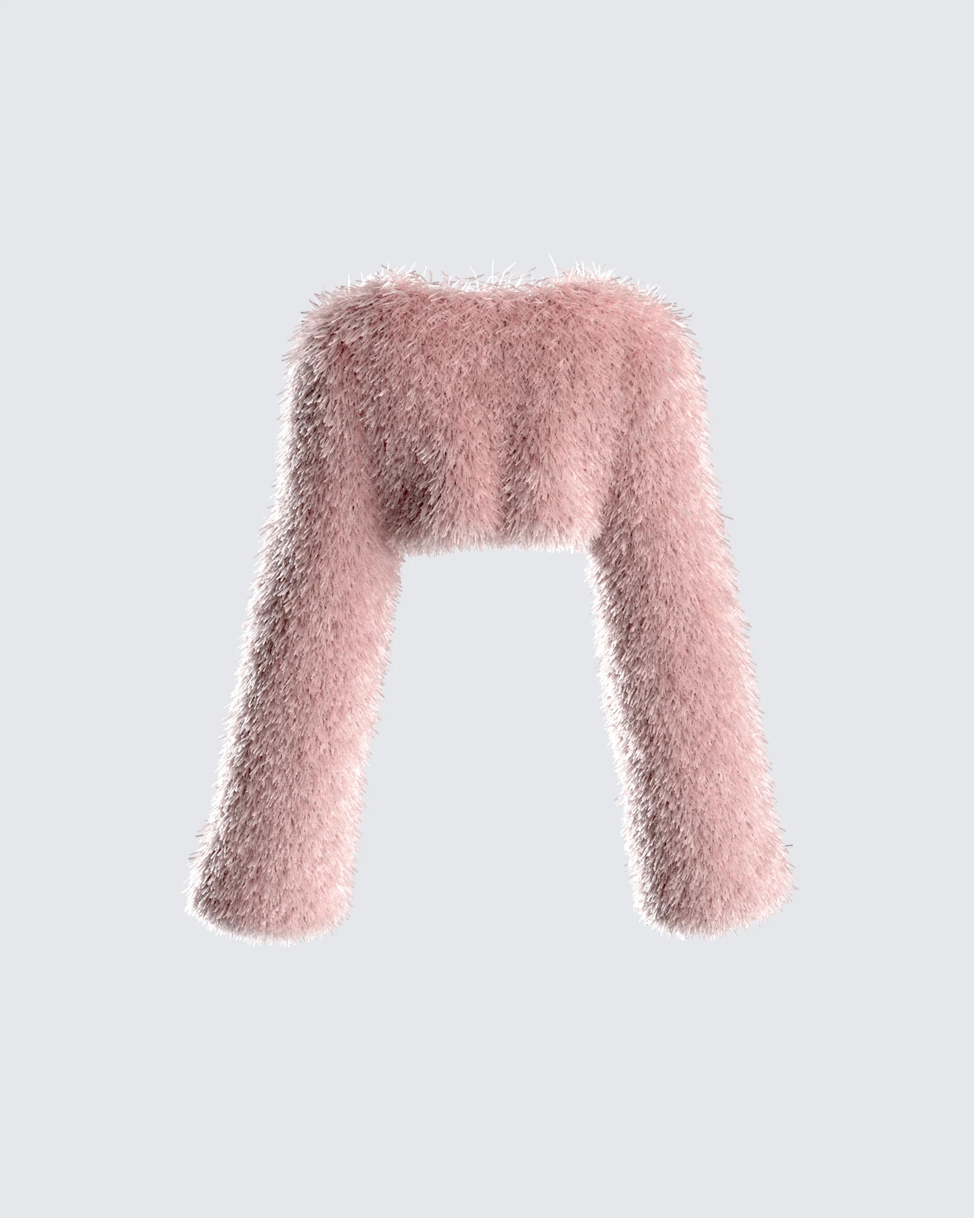 Edith Pink Vegan Fur Shrug Jacket - Image 3