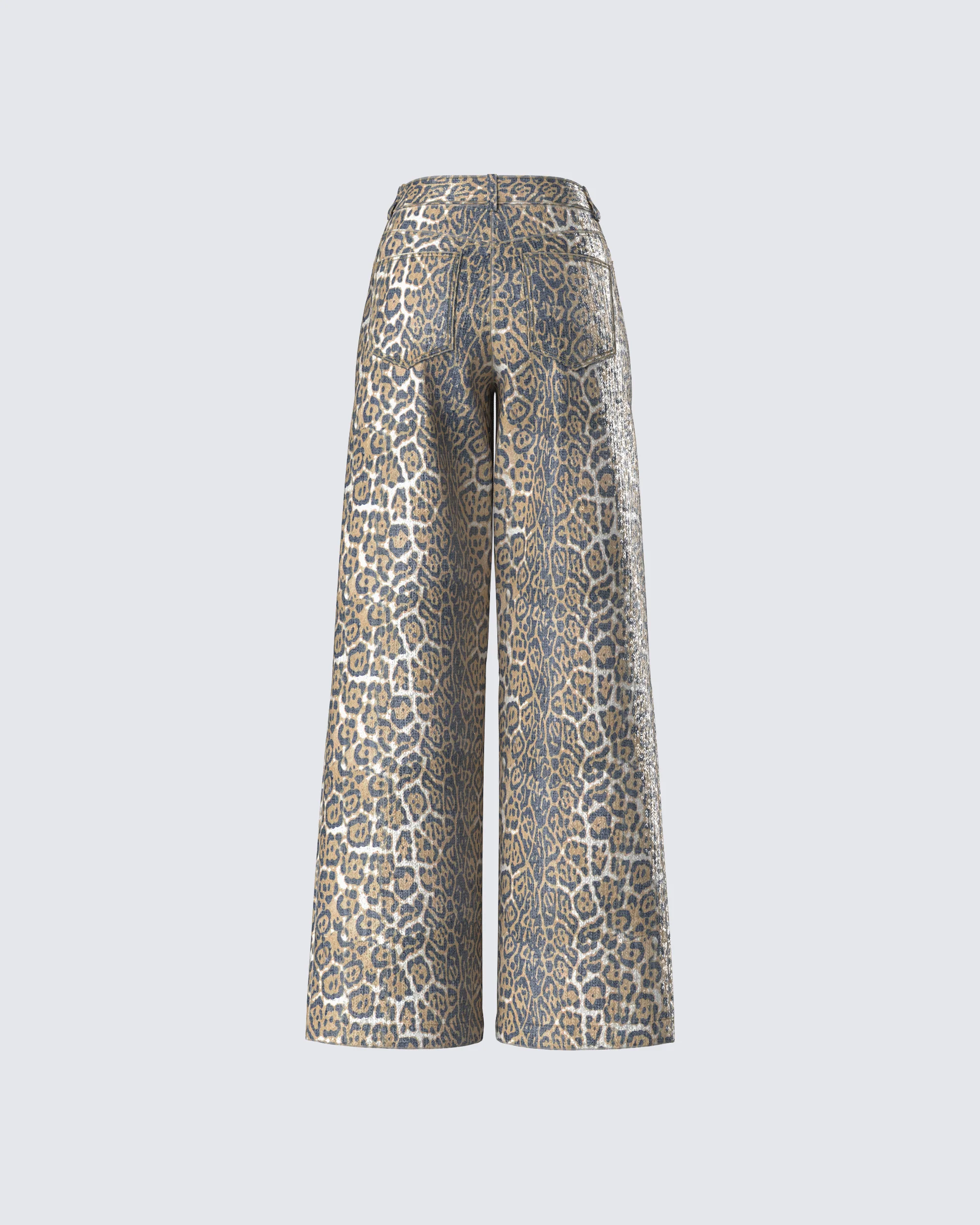 Eider Leopard Print Sequin Pant - Image 3