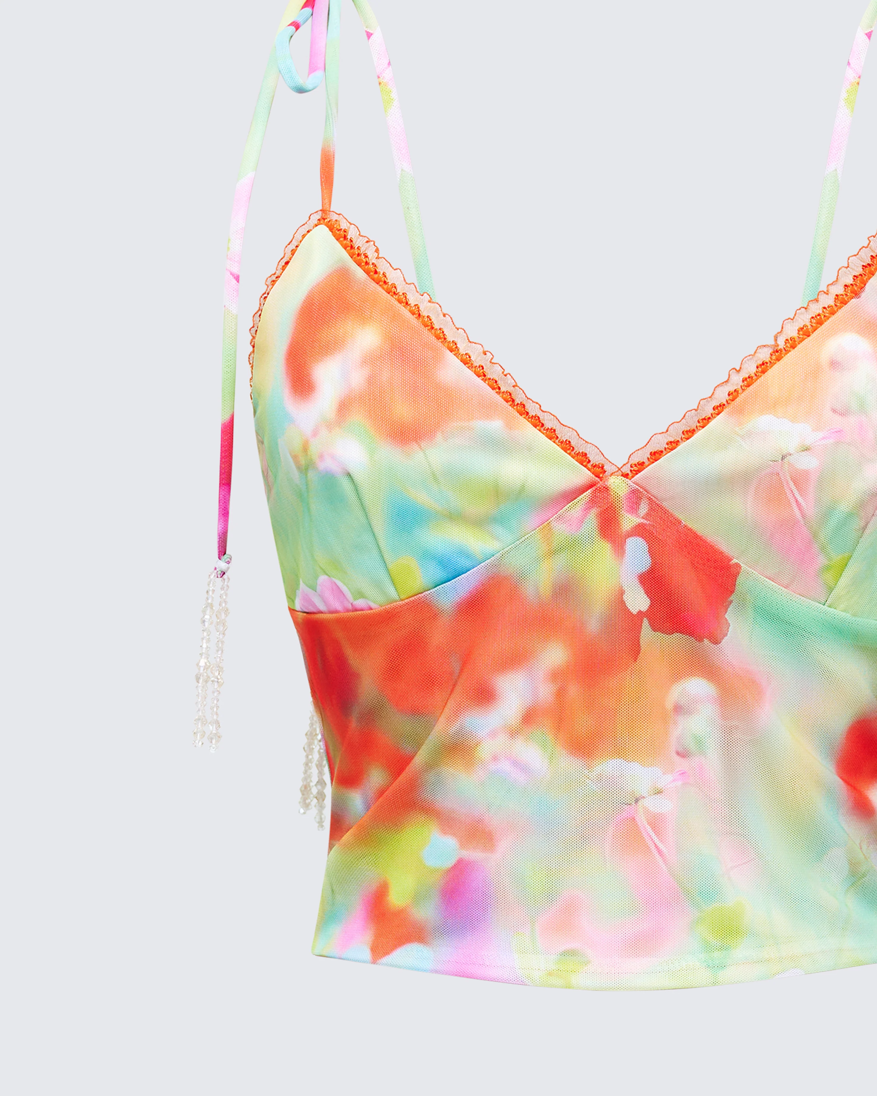 Eira Multi Print Embellished Cami Top - Image 6