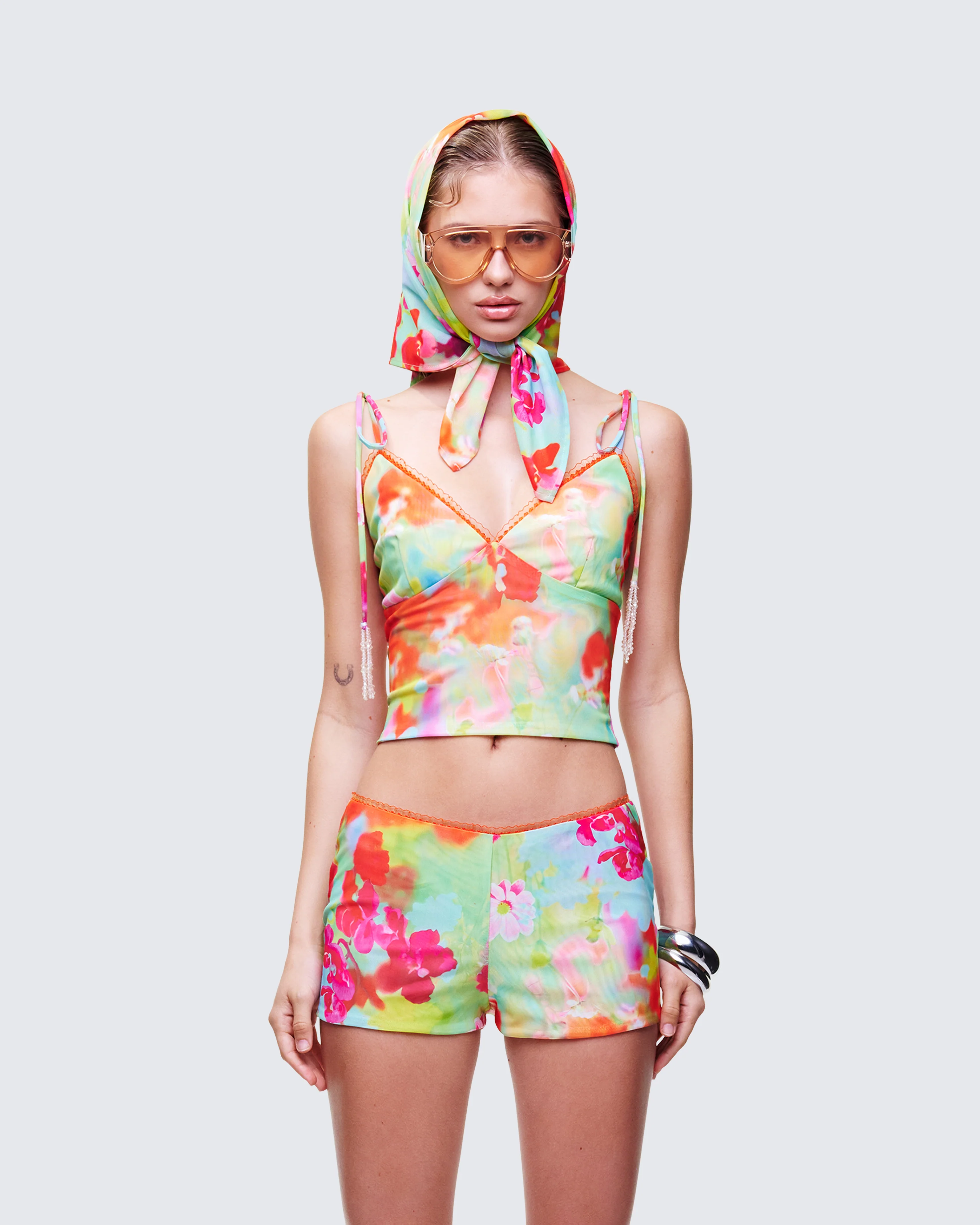 Eira Multi Print Mesh Headscarf - Image 2