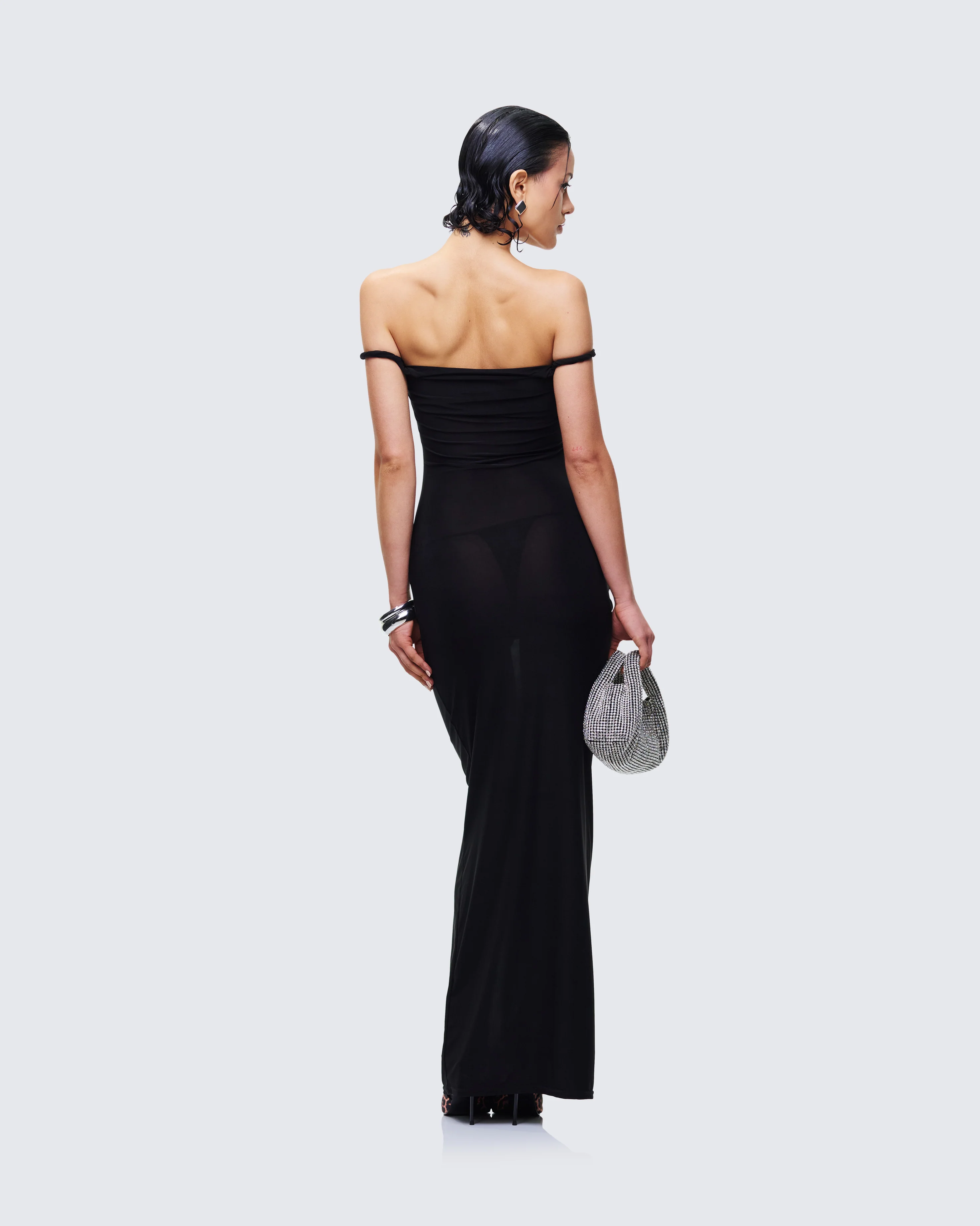 Elaris Black Twist Strap Maxi Dress - Image 5