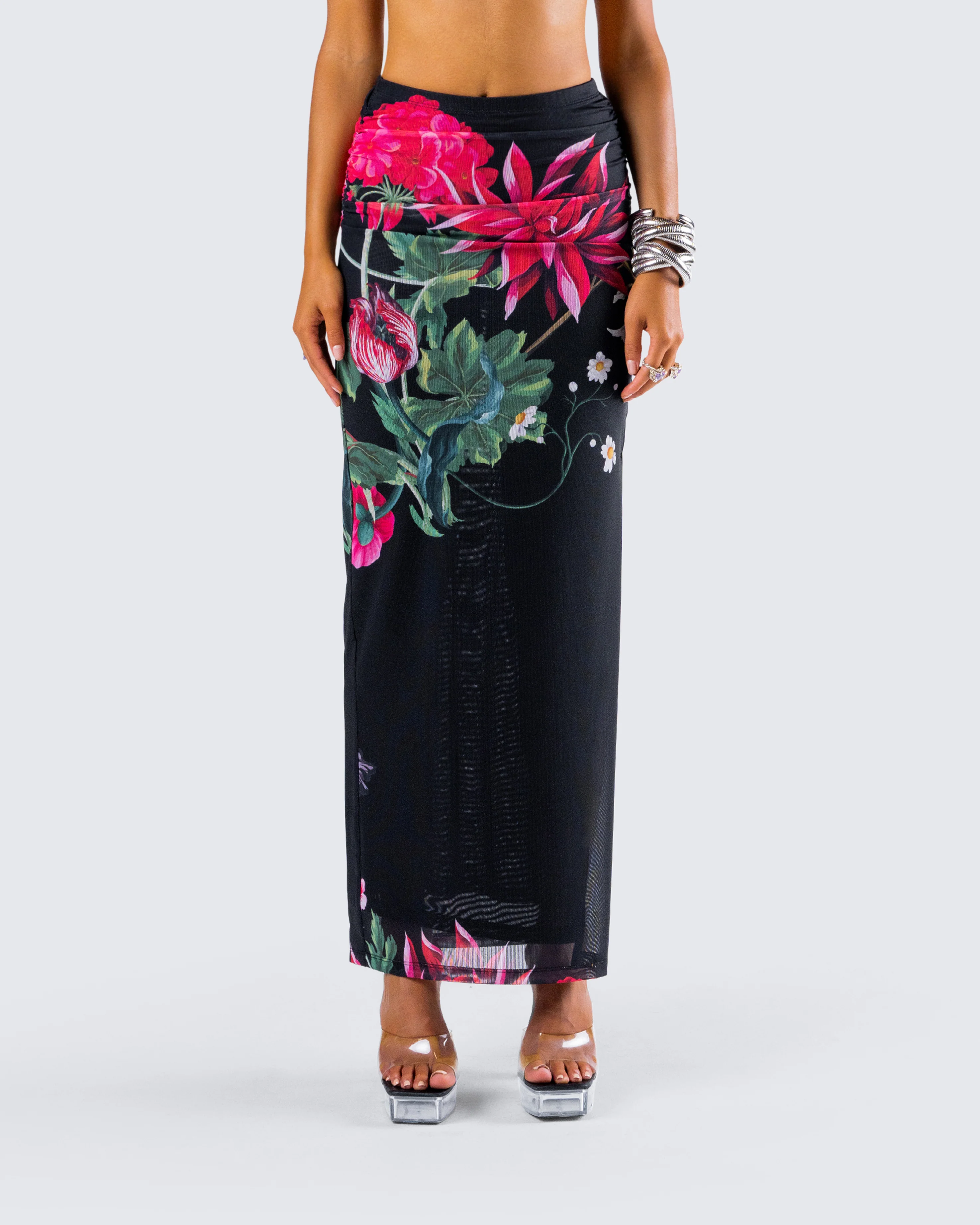 Eldora Floral Print Maxi Skirt - Image 4
