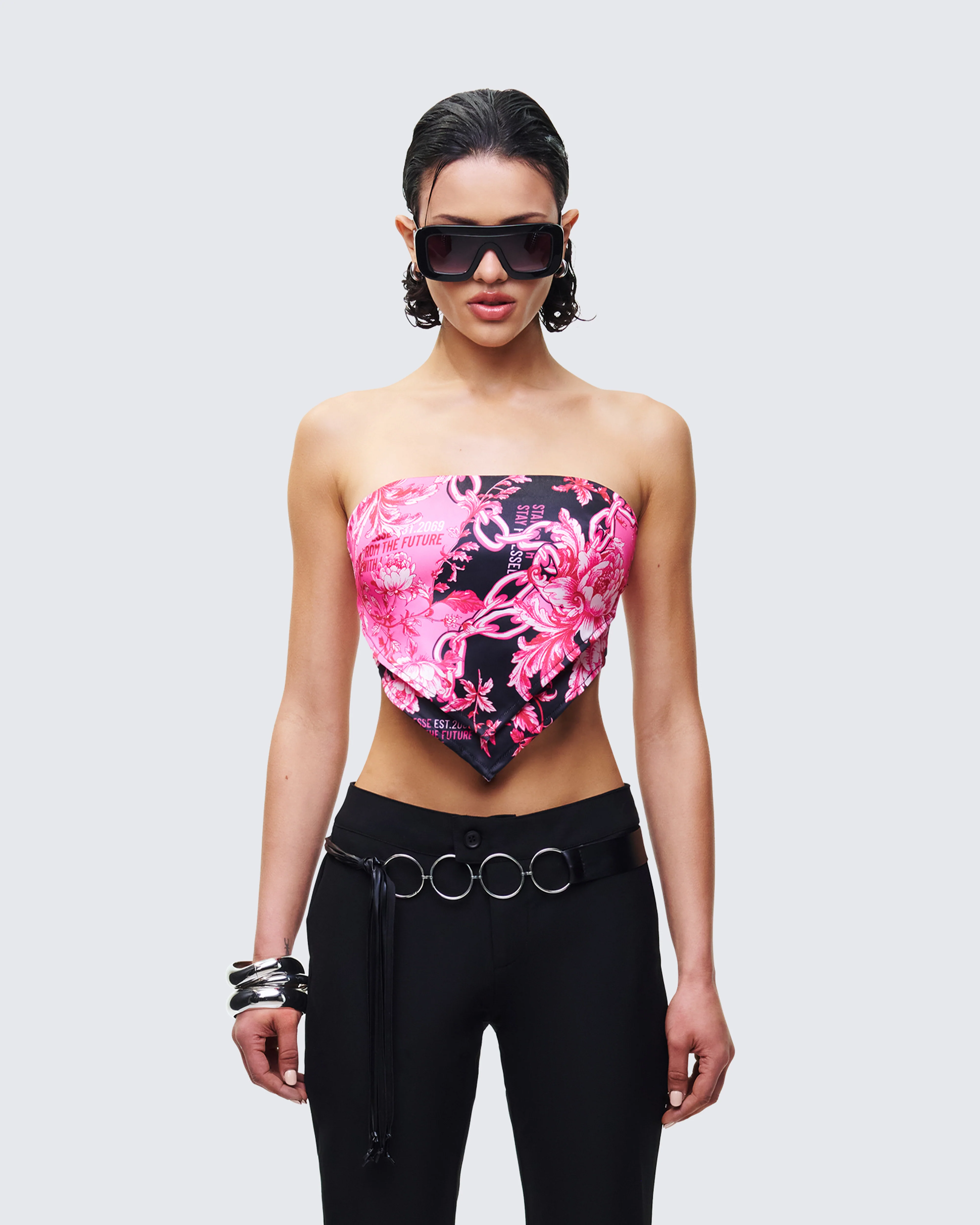 Elix Multi Printed Bandeau Top - Image 2