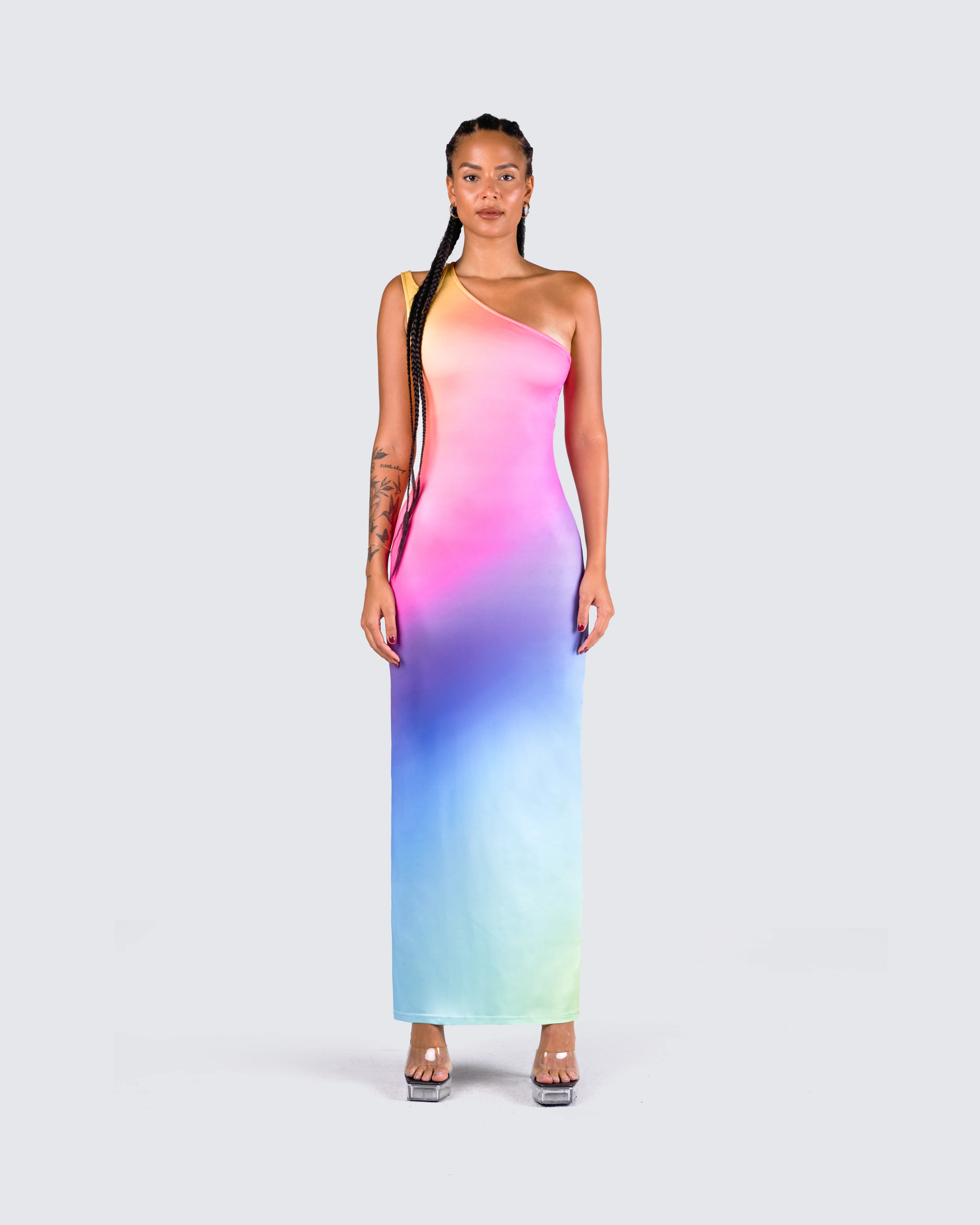 Elysia Multi One Shoulder Dress - Image 4