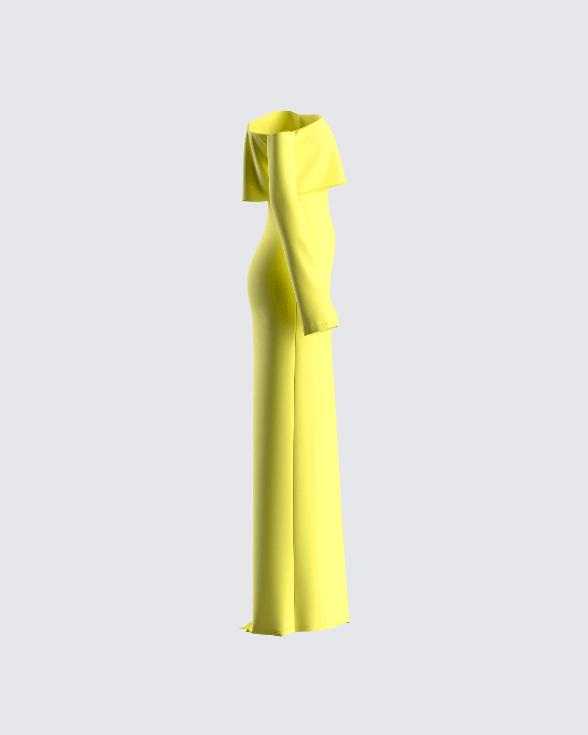 Emme Yellow Ponte Maxi Dress - Image 2