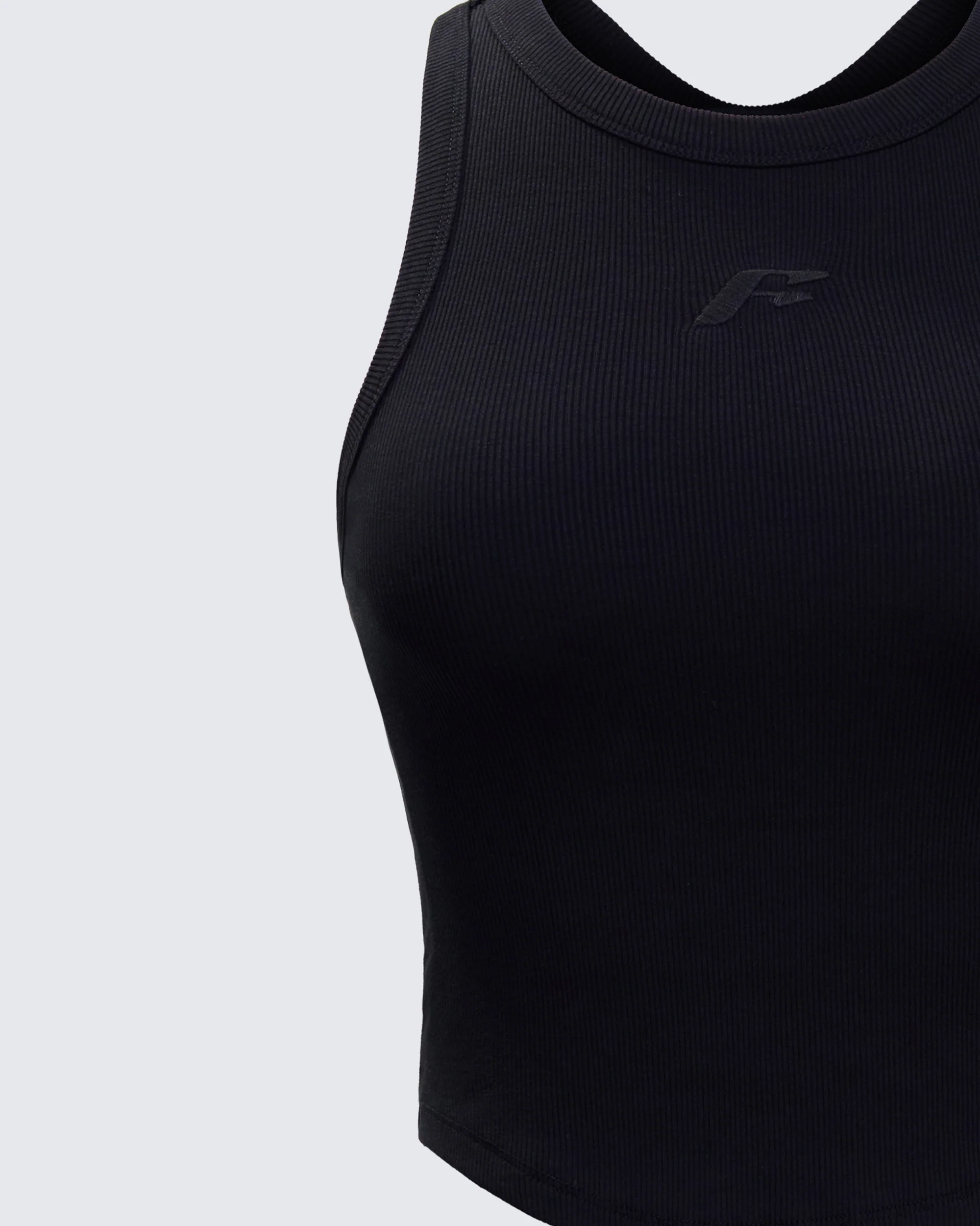 Enid Black Scoop Hem Tank Top - Image 6