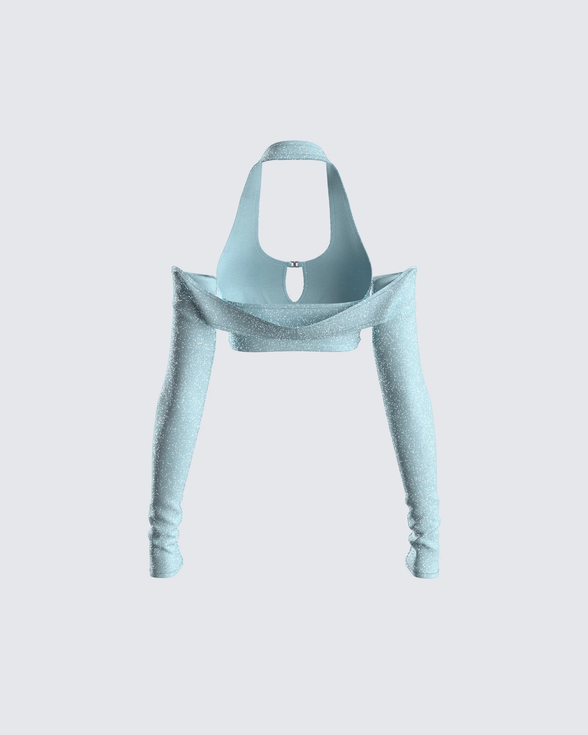 Erika Blue Long Sleeve Top & Shrug - Image 3