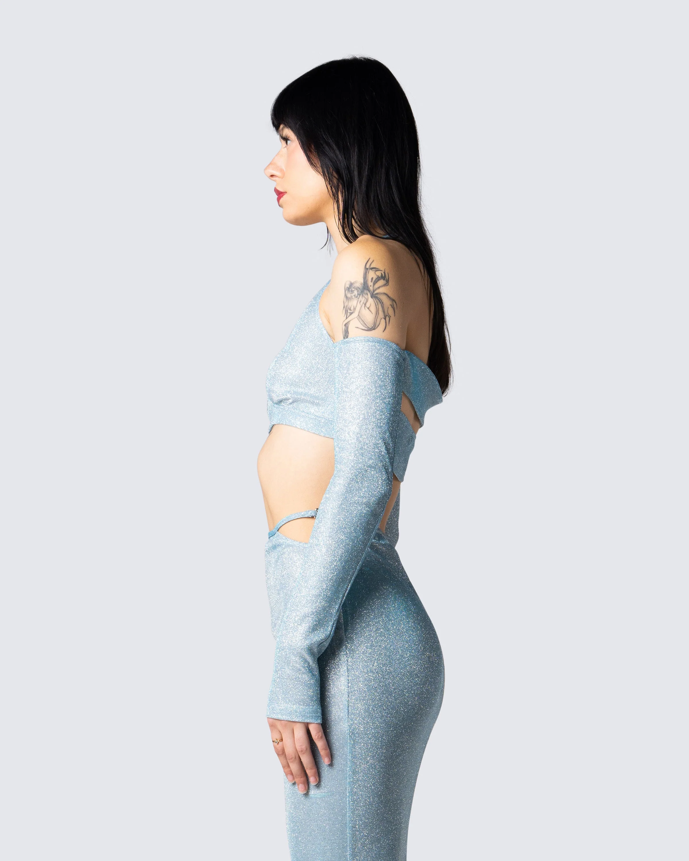 Erika Blue Long Sleeve Top & Shrug - Image 5